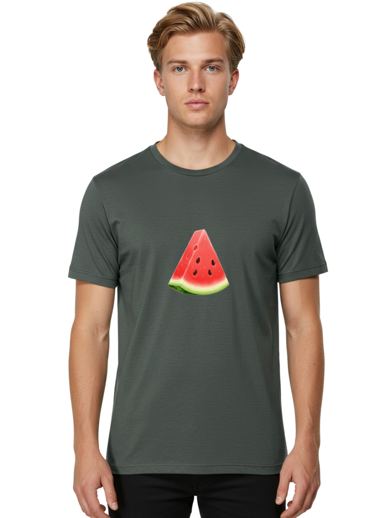 Watermelon-Slice-4 Men'S Graphic Tee, 100% Cotton, Comfortable Casual Summer Wear, Machine Washable, Vintage Camera, Old Camera, Antique Camera, Black Camera, Classic Photography, Photography Equipment, Nostalgic Device, Film Camera, Ban961 25