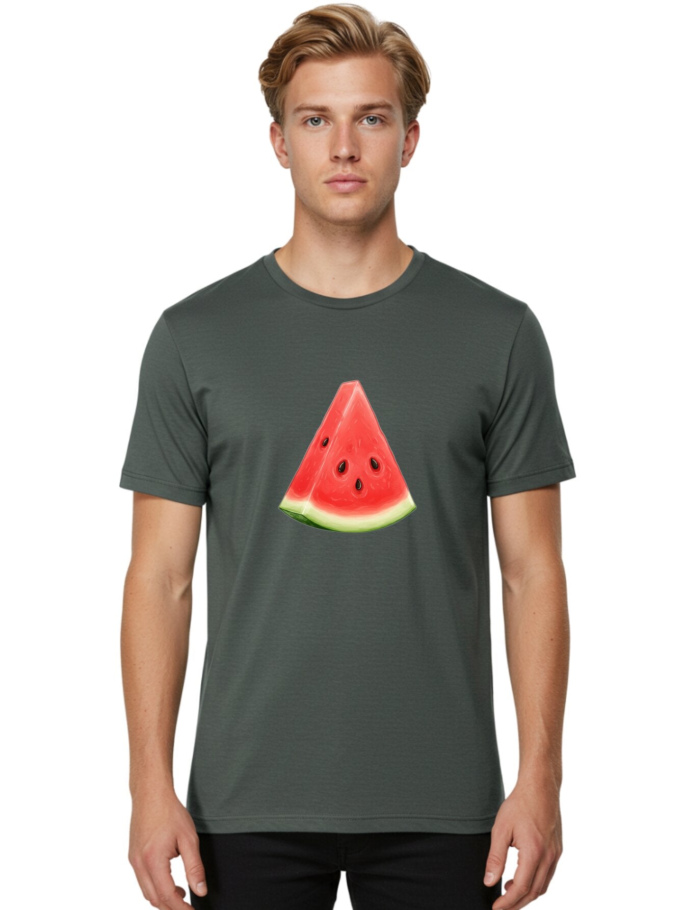 Watermelon-Slice Men'S Graphic Tee, 100% Cotton, Comfortable Casual Summer Wear, Machine Washable, Vintage Camera, Old Camera, Antique Camera, Black Camera, Classic Photography, Photography Equipment, Nostalgic Device, Film Camera, Camera Art Ban967 30