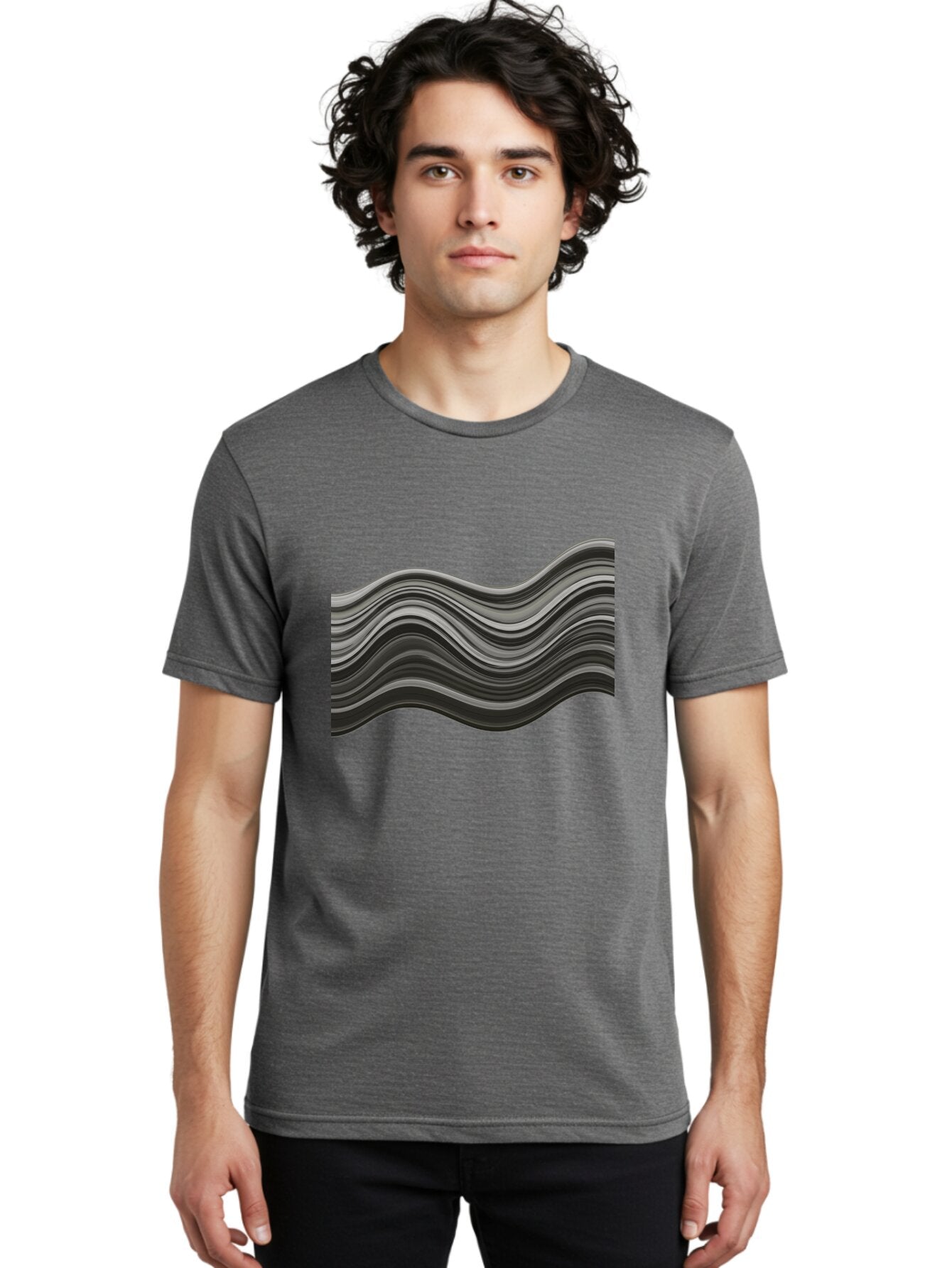 Wavy-Lines Men'S Graphic Tee, 100% Cotton, Comfortable Casual Summer Wear, Machine Washable, Vintage Camera, Old Camera, Antique Camera, Black Camera, Classic Photography, Photography Equipment, Nostalgic Device, Film Camera, Camera Art Ban969 30