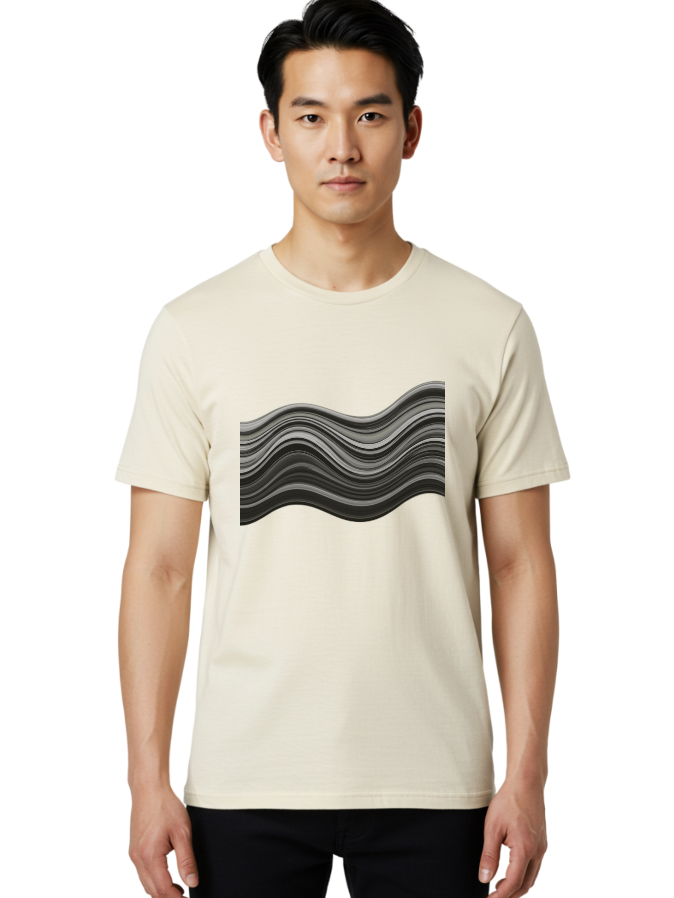 Wavy-Lines Men'S Graphic Tee, 100% Cotton, Comfortable Casual Summer Wear, Machine Washable, Vintage Camera, Old Camera, Antique Camera, Black Camera, Classic Photography, Photography Equipment, Nostalgic Device, Film Camera, Camera Art Ban969 24