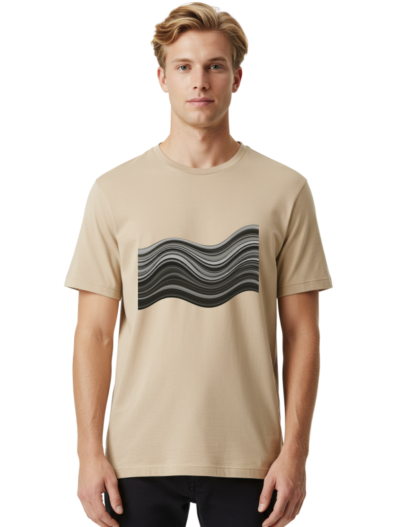 Wavy-Lines Men'S Graphic Tee, 100% Cotton, Comfortable Casual Summer Wear, Machine Washable, Vintage Camera, Old Camera, Antique Camera, Black Camera, Classic Photography, Photography Equipment, Nostalgic Device, Film Camera, Camera Art Ban969 22