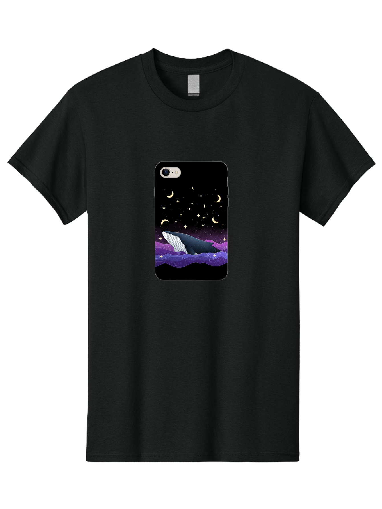 Whale-Phone-Case Men'S Graphic Tee, 100% Cotton, Comfortable Casual Summer Wear, Machine Washable, Vintage Camera, Old Camera, Antique Camera, Black Camera, Classic Photography, Photography Equipment, Nostalgic Device, Film Camera, Camera Art Ban971 8