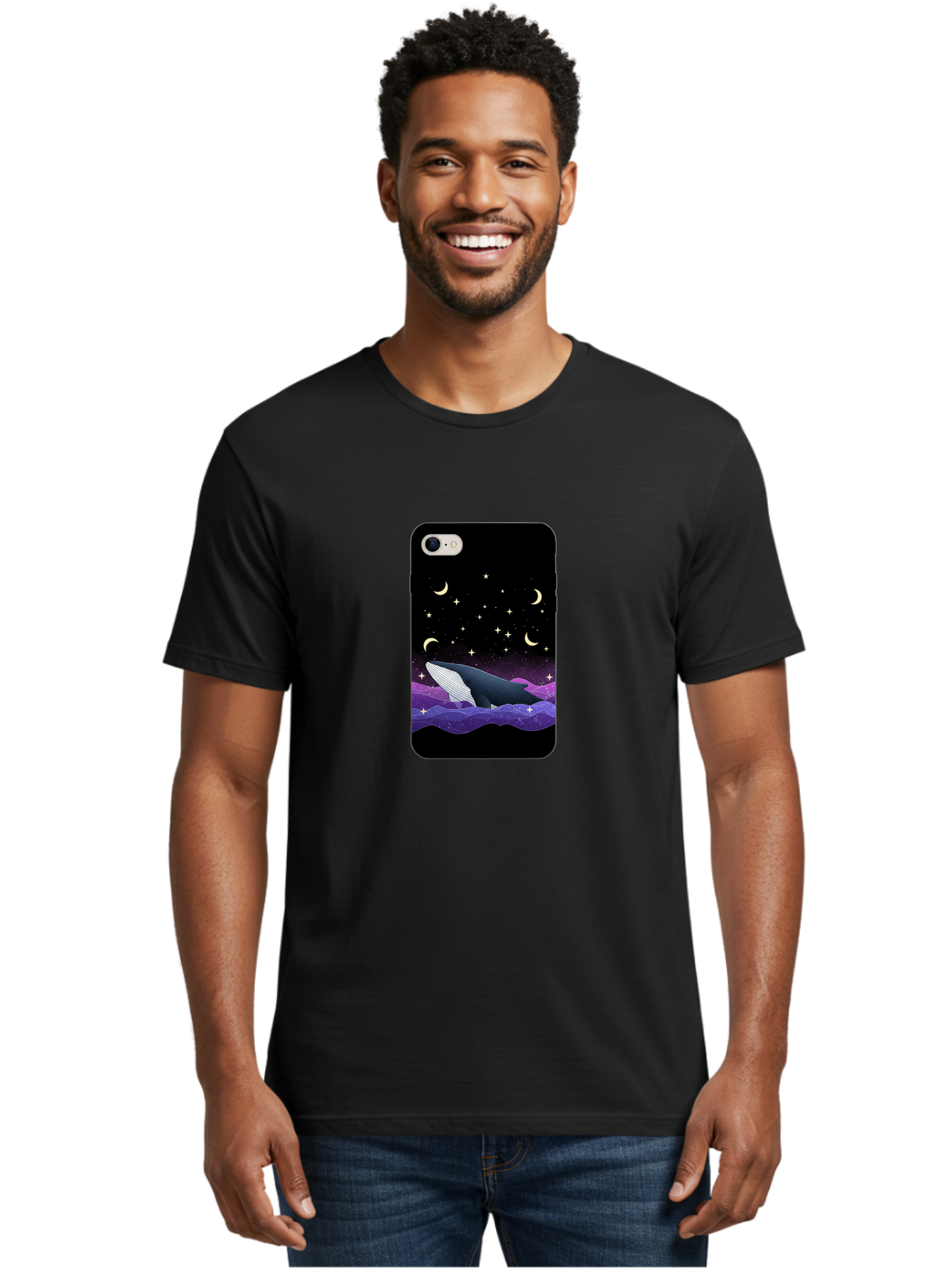 Whale-Phone-Case Men'S Graphic Tee, 100% Cotton, Comfortable Casual Summer Wear, Machine Washable, Vintage Camera, Old Camera, Antique Camera, Black Camera, Classic Photography, Photography Equipment, Nostalgic Device, Film Camera, Camera Art Ban971 23