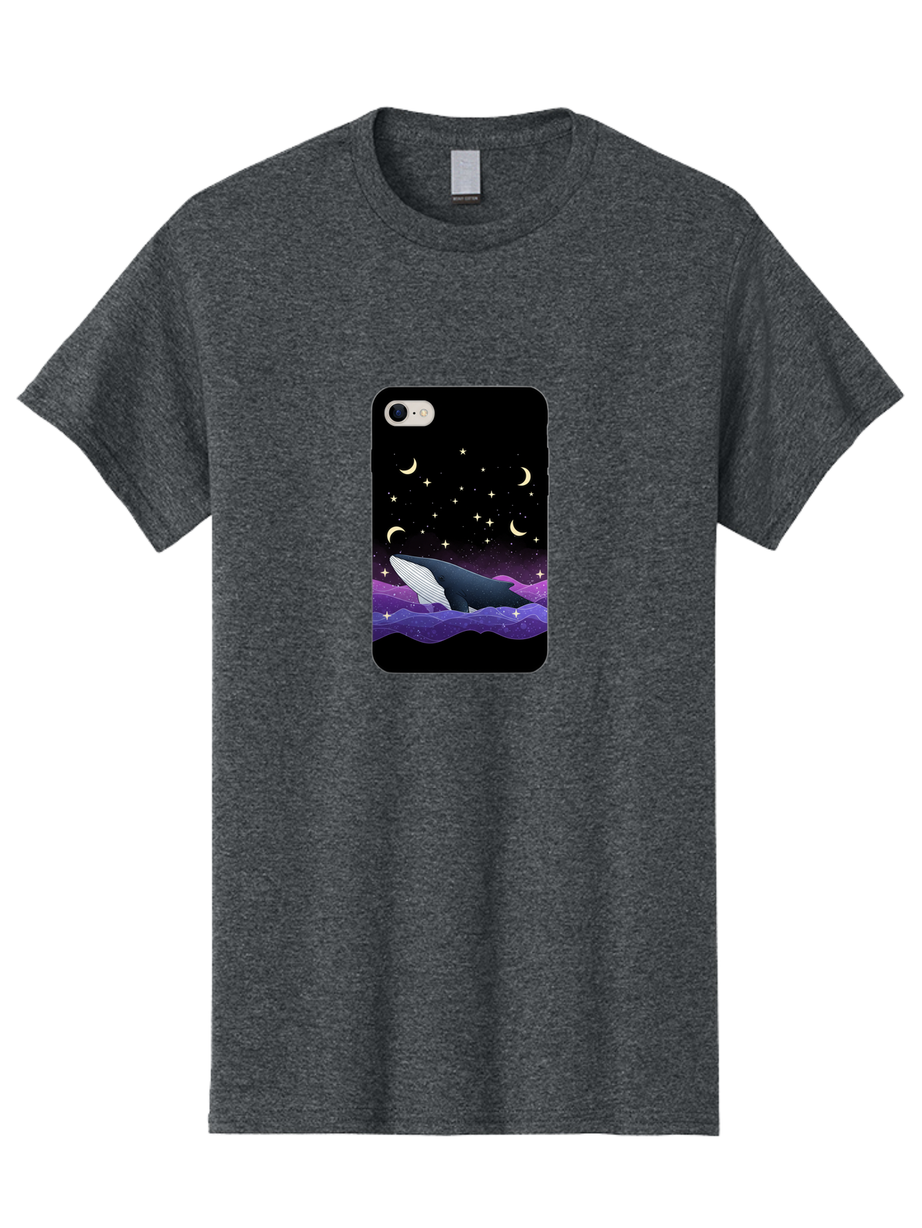 Whale-Phone-Case Men'S Graphic Tee, 100% Cotton, Comfortable Casual Summer Wear, Machine Washable, Vintage Camera, Old Camera, Antique Camera, Black Camera, Classic Photography, Photography Equipment, Nostalgic Device, Film Camera, Camera Art Ban971