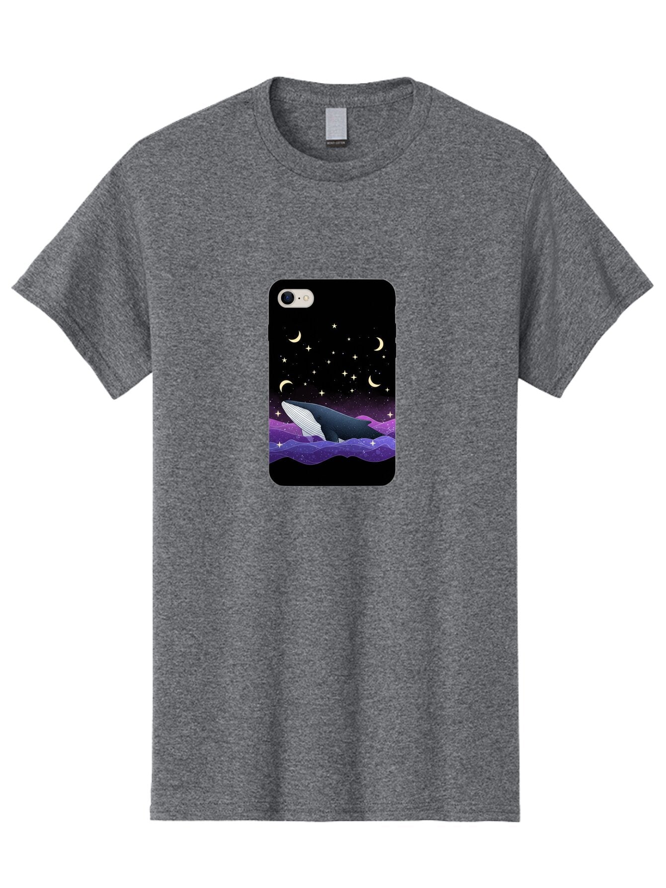 Whale-Phone-Case Men'S Graphic Tee, 100% Cotton, Comfortable Casual Summer Wear, Machine Washable, Vintage Camera, Old Camera, Antique Camera, Black Camera, Classic Photography, Photography Equipment, Nostalgic Device, Film Camera, Camera Art Ban971