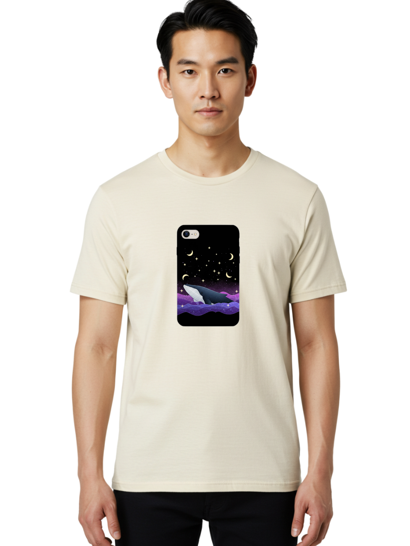 Whale-Phone-Case Men'S Graphic Tee, 100% Cotton, Comfortable Casual Summer Wear, Machine Washable, Vintage Camera, Old Camera, Antique Camera, Black Camera, Classic Photography, Photography Equipment, Nostalgic Device, Film Camera, Camera Art Ban971 17