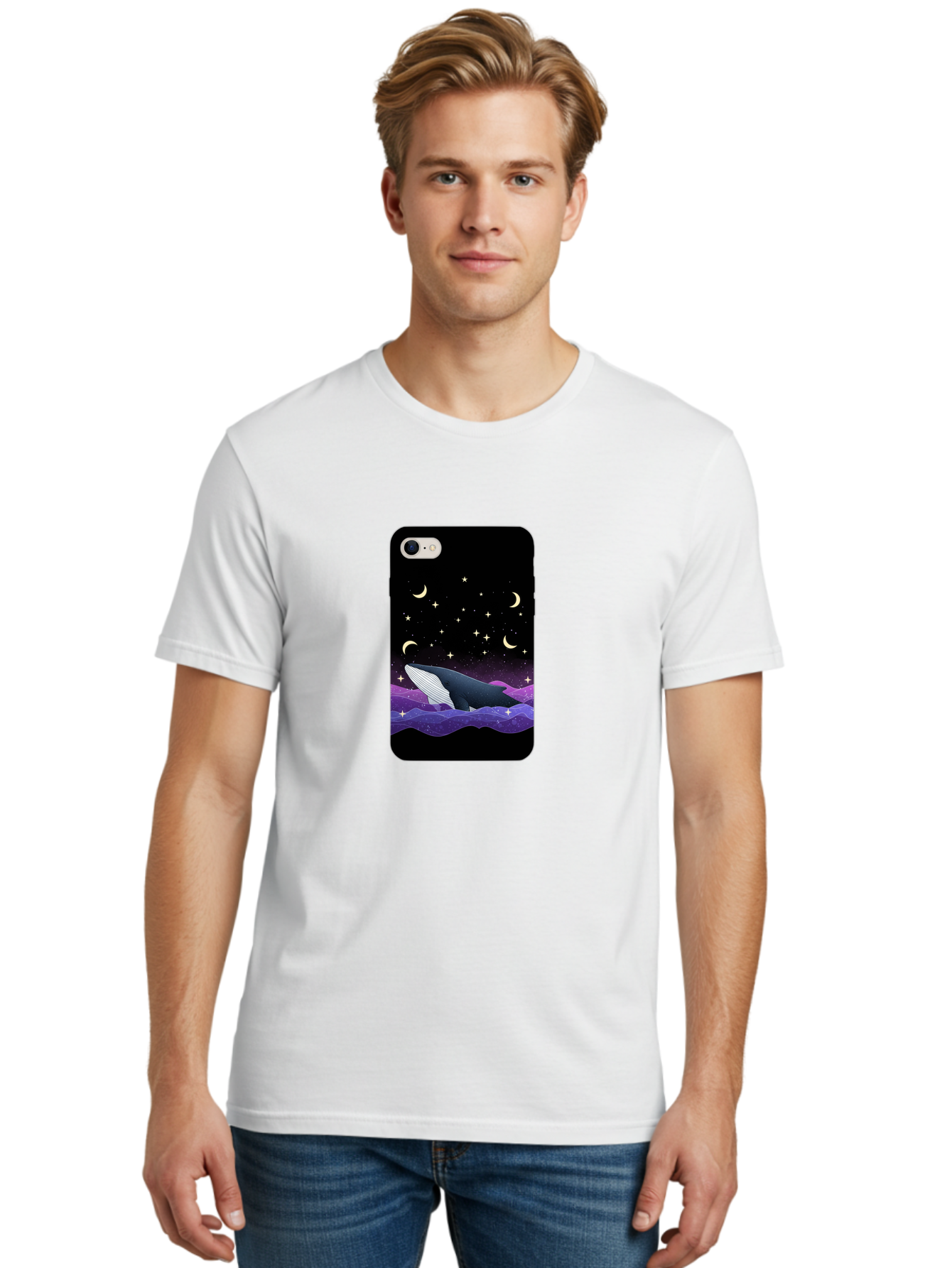 Whale-Phone-Case Men'S Graphic Tee, 100% Cotton, Comfortable Casual Summer Wear, Machine Washable, Vintage Camera, Old Camera, Antique Camera, Black Camera, Classic Photography, Photography Equipment, Nostalgic Device, Film Camera, Camera Art Ban971 22
