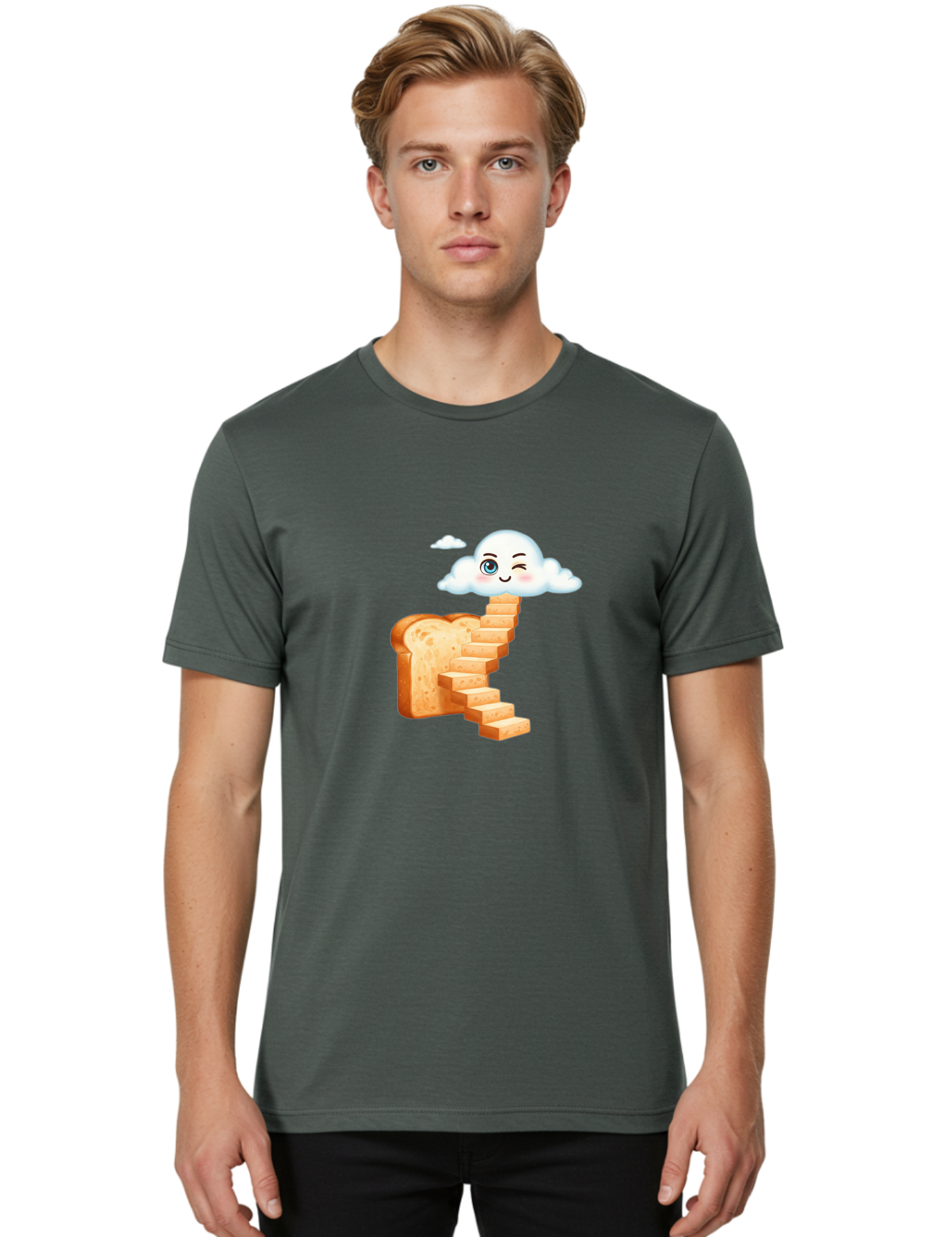 Winking-Cloud-Stairway-Bread Men'S Graphic Tee, 100% Cotton, Comfortable Casual Summer Wear, Machine Washable, Vintage Camera, Old Camera, Antique Camera, Black Camera, Classic Photography, Photography Equipment, Nostalgic Device, Film Camera, Ban980 30