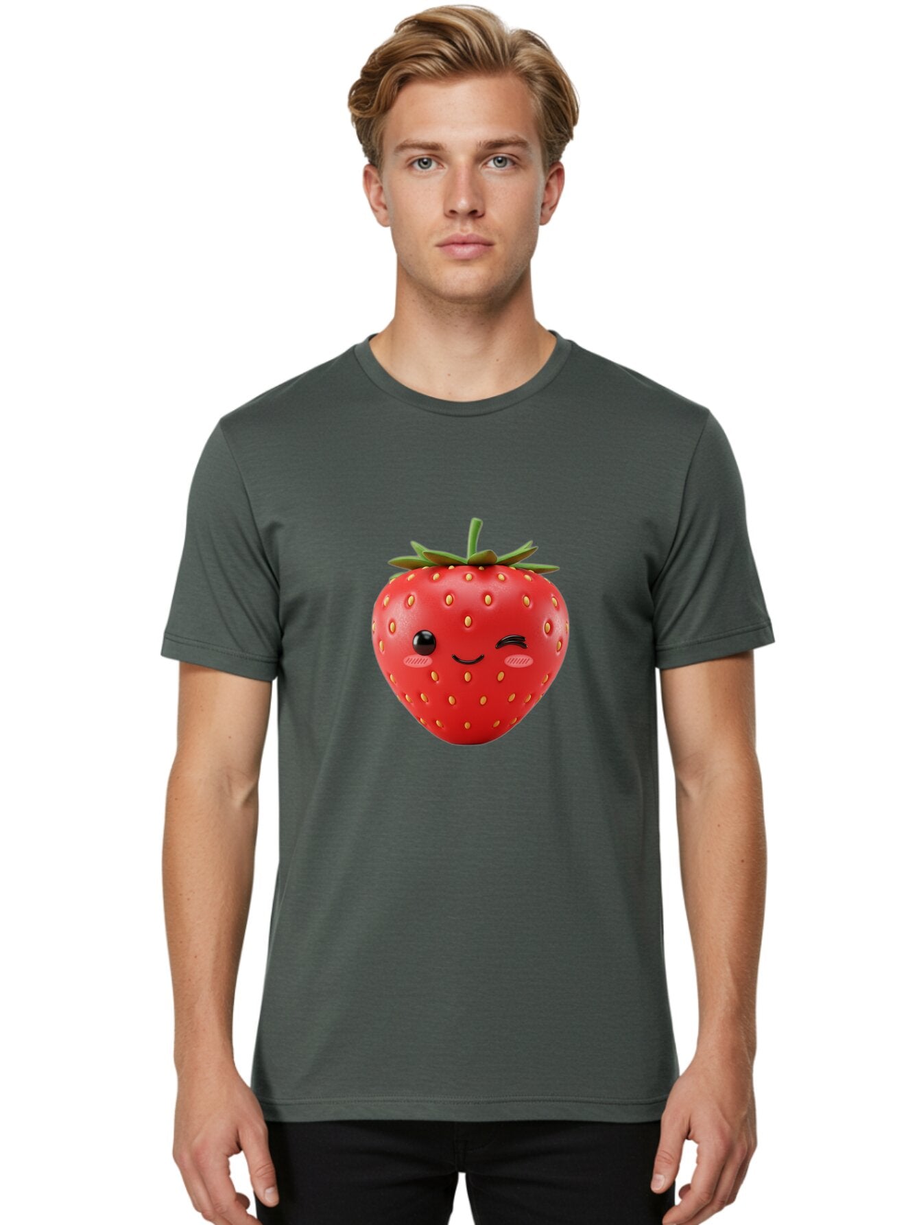 Winking-Strawberry Men'S Graphic Tee, 100% Cotton, Comfortable Casual Summer Wear, Machine Washable, Vintage Camera, Old Camera, Antique Camera, Black Camera, Classic Photography, Photography Equipment, Nostalgic Device, Film Camera, Ban981 17