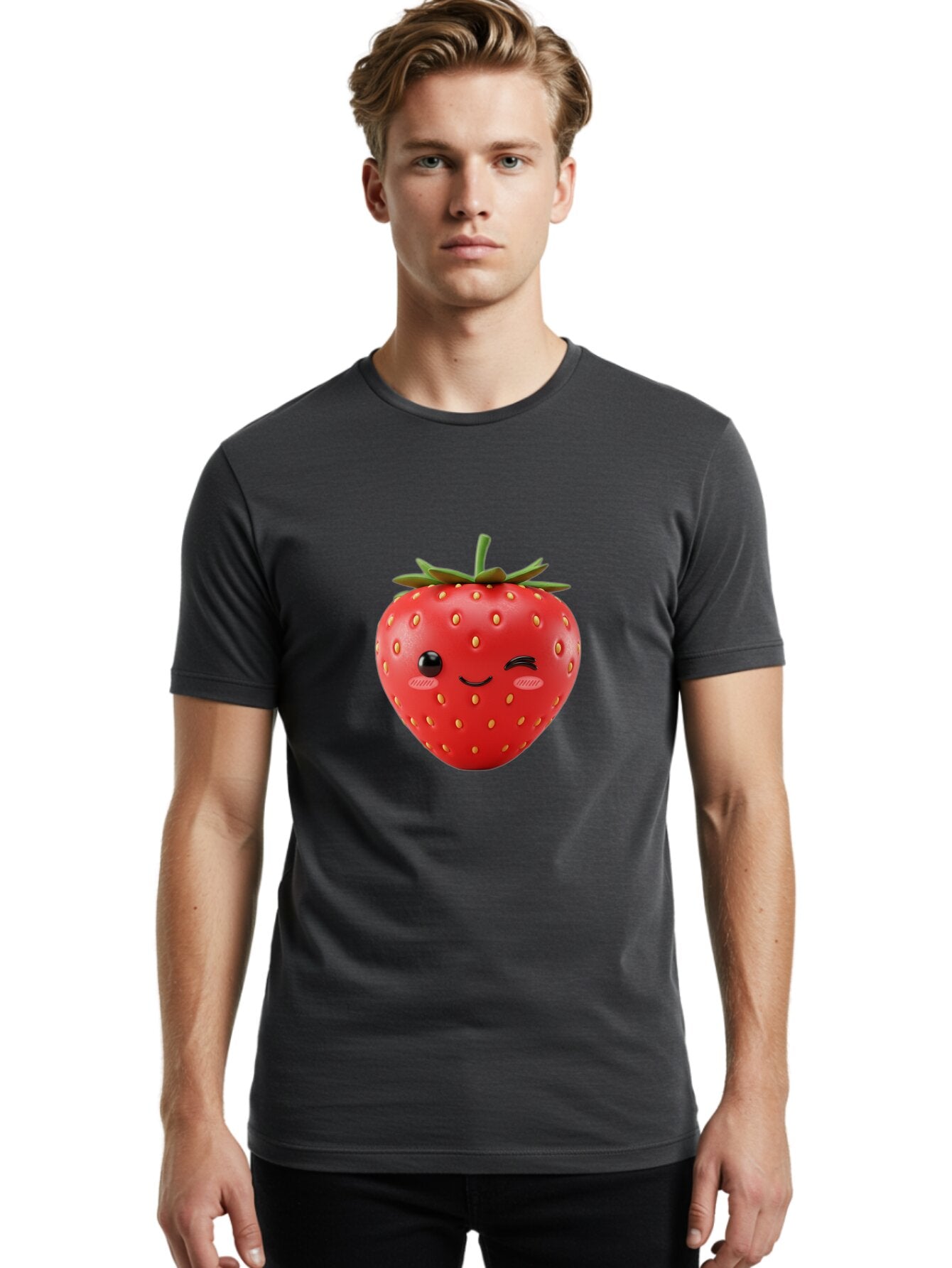 Winking-Strawberry Men'S Graphic Tee, 100% Cotton, Comfortable Casual Summer Wear, Machine Washable, Vintage Camera, Old Camera, Antique Camera, Black Camera, Classic Photography, Photography Equipment, Nostalgic Device, Film Camera, Ban981 16