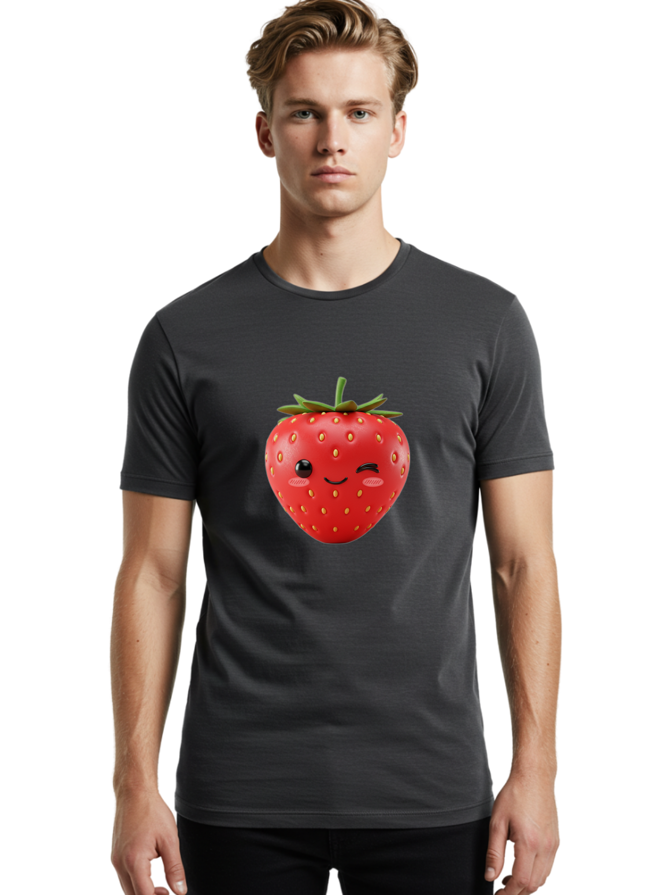 Winking-Strawberry Men'S Graphic Tee, 100% Cotton, Comfortable Casual Summer Wear, Machine Washable, Vintage Camera, Old Camera, Antique Camera, Black Camera, Classic Photography, Photography Equipment, Nostalgic Device, Film Camera, Ban981 28