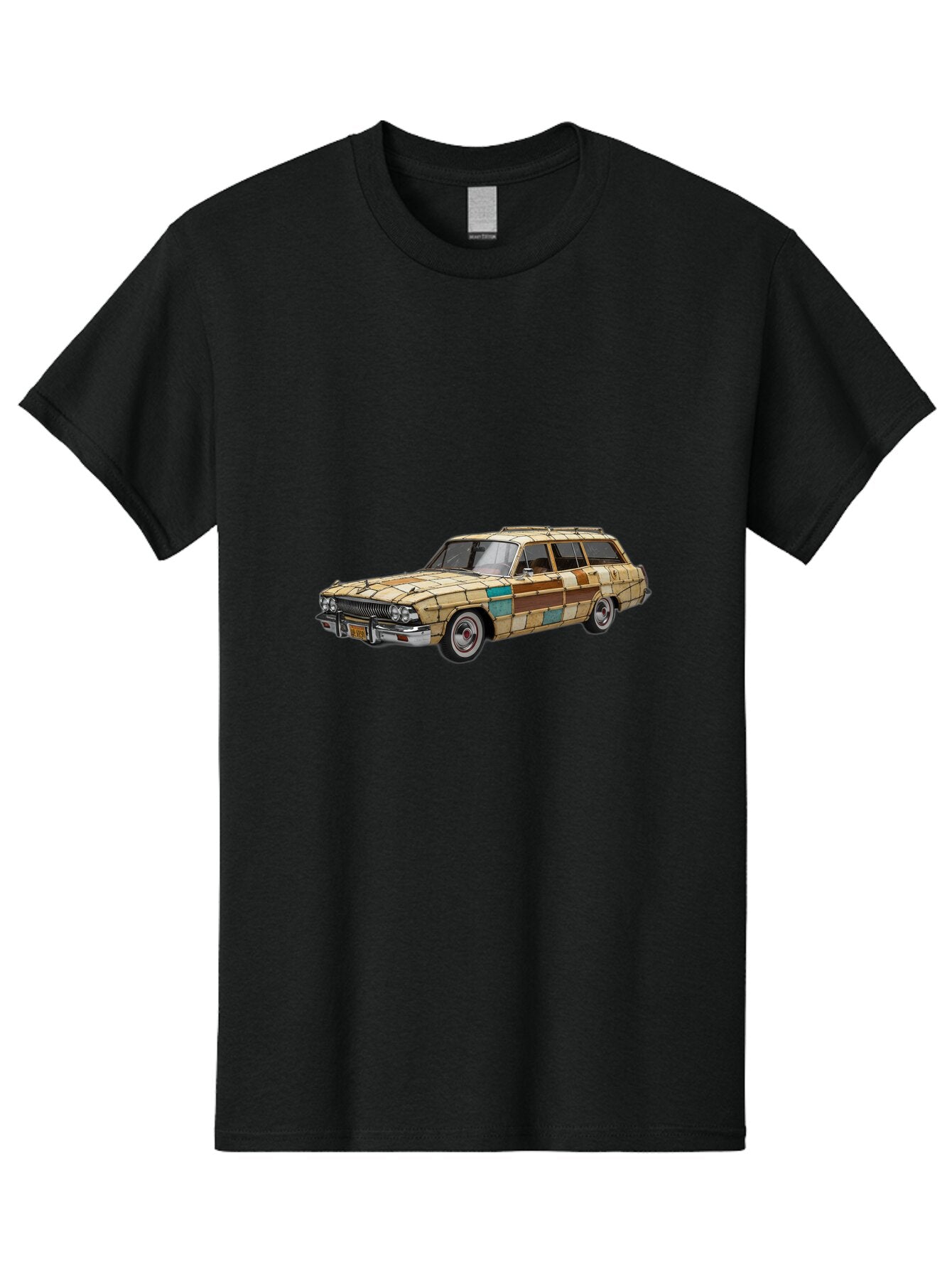 Wood-Panel-Station-Wagon Men'S Graphic Tee, 100% Cotton, Comfortable Casual Summer Wear, Machine Washable, Vintage Camera, Old Camera, Antique Camera, Black Camera, Classic Photography, Photography Equipment, Nostalgic Device, Film Camera, Ban990 3