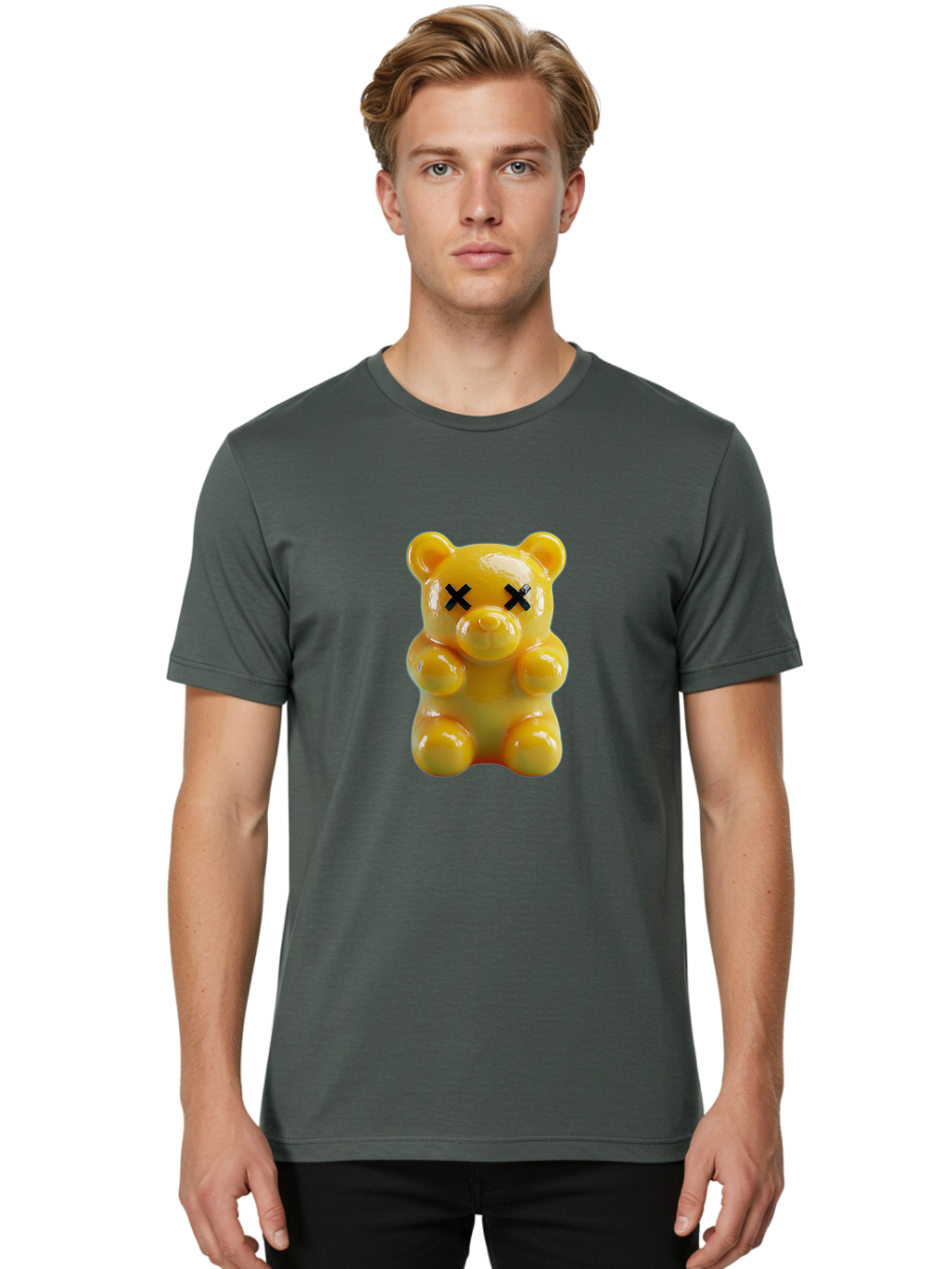 X-Eyes-Gummy-Bear Men'S Graphic Tee, 100% Cotton, Comfortable Casual Summer Wear, Machine Washable, Vintage Camera, Old Camera, Antique Camera, Black Camera, Classic Photography, Photography Equipment, Nostalgic Device, Film Camera, Camera Art Ban995 27
