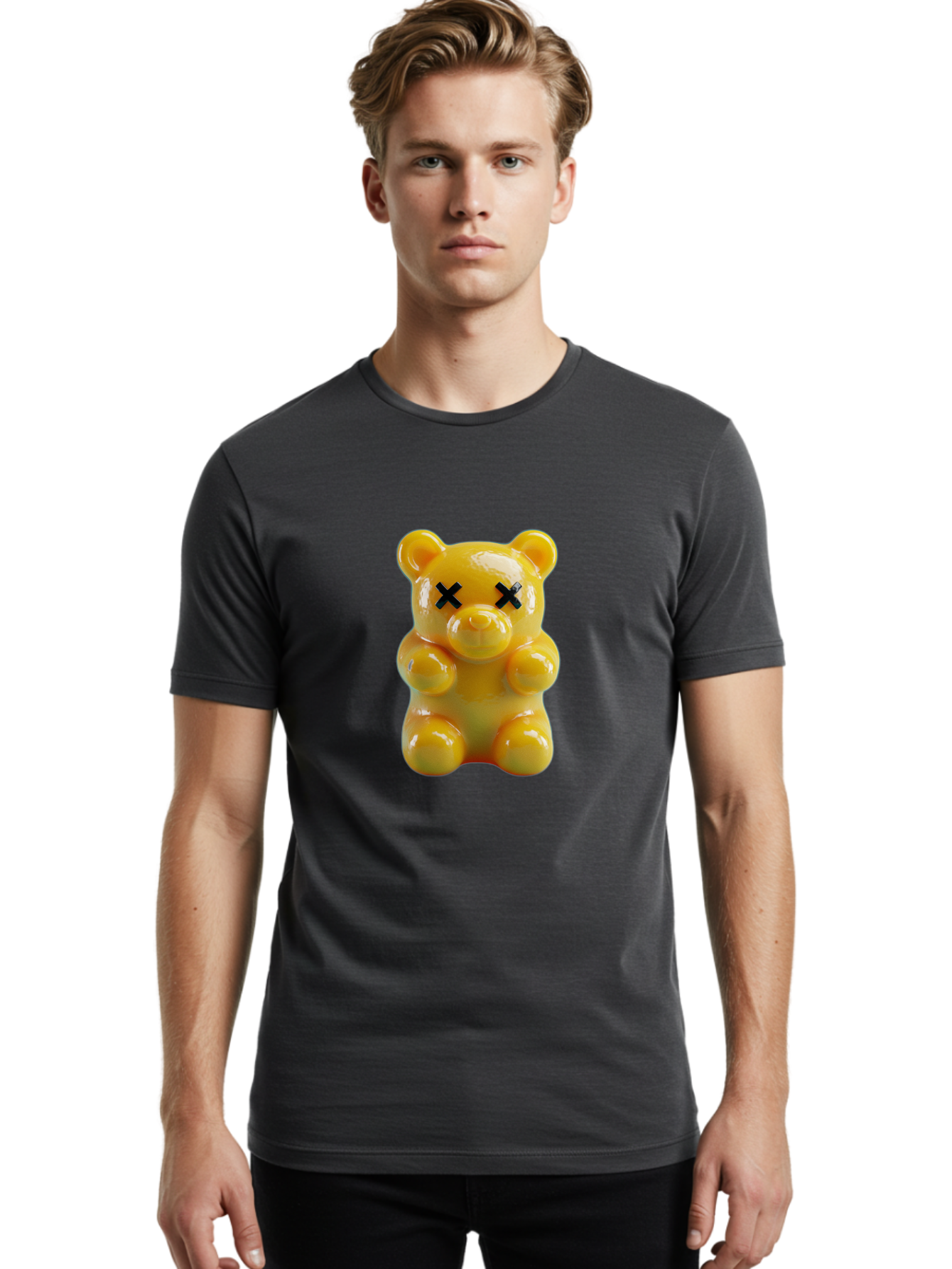 X-Eyes-Gummy-Bear Men'S Graphic Tee, 100% Cotton, Comfortable Casual Summer Wear, Machine Washable, Vintage Camera, Old Camera, Antique Camera, Black Camera, Classic Photography, Photography Equipment, Nostalgic Device, Film Camera, Camera Art Ban995 26