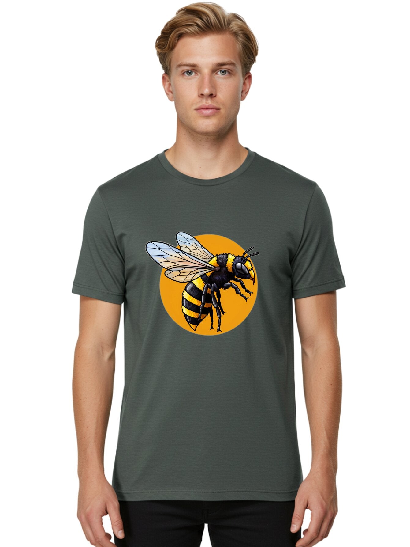 Yellow-And-Black-Bee Men'S Graphic Tee, 100% Cotton, Comfortable Casual Summer Wear, Machine Washable, Vintage Camera, Old Camera, Antique Camera, Black Camera, Classic Photography, Photography Equipment, Nostalgic Device, Film Camera, Ban997 21