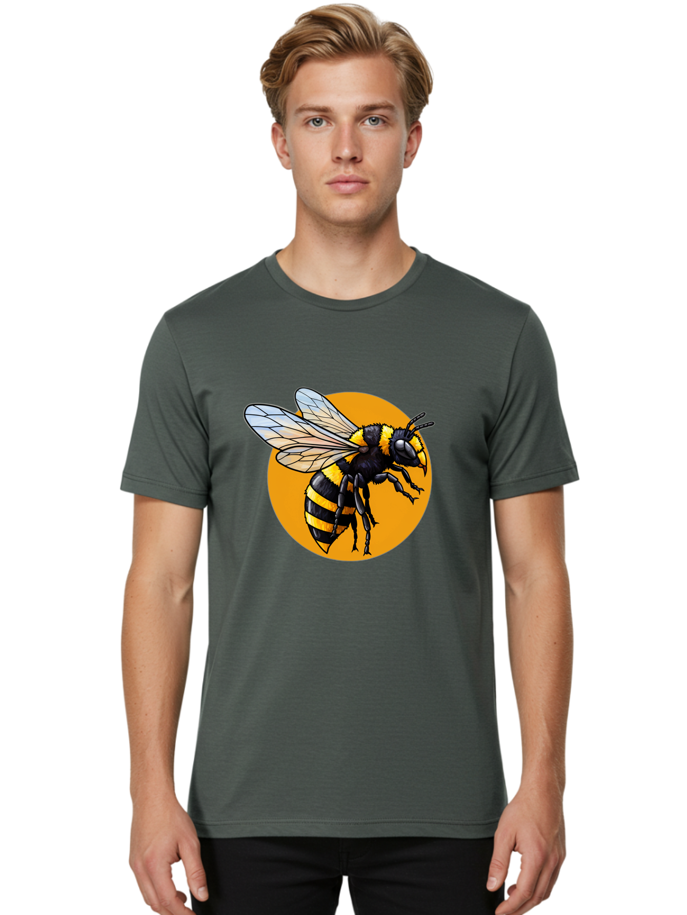 Yellow-And-Black-Bee Men'S Graphic Tee, 100% Cotton, Comfortable Casual Summer Wear, Machine Washable, Vintage Camera, Old Camera, Antique Camera, Black Camera, Classic Photography, Photography Equipment, Nostalgic Device, Film Camera, Ban997 25