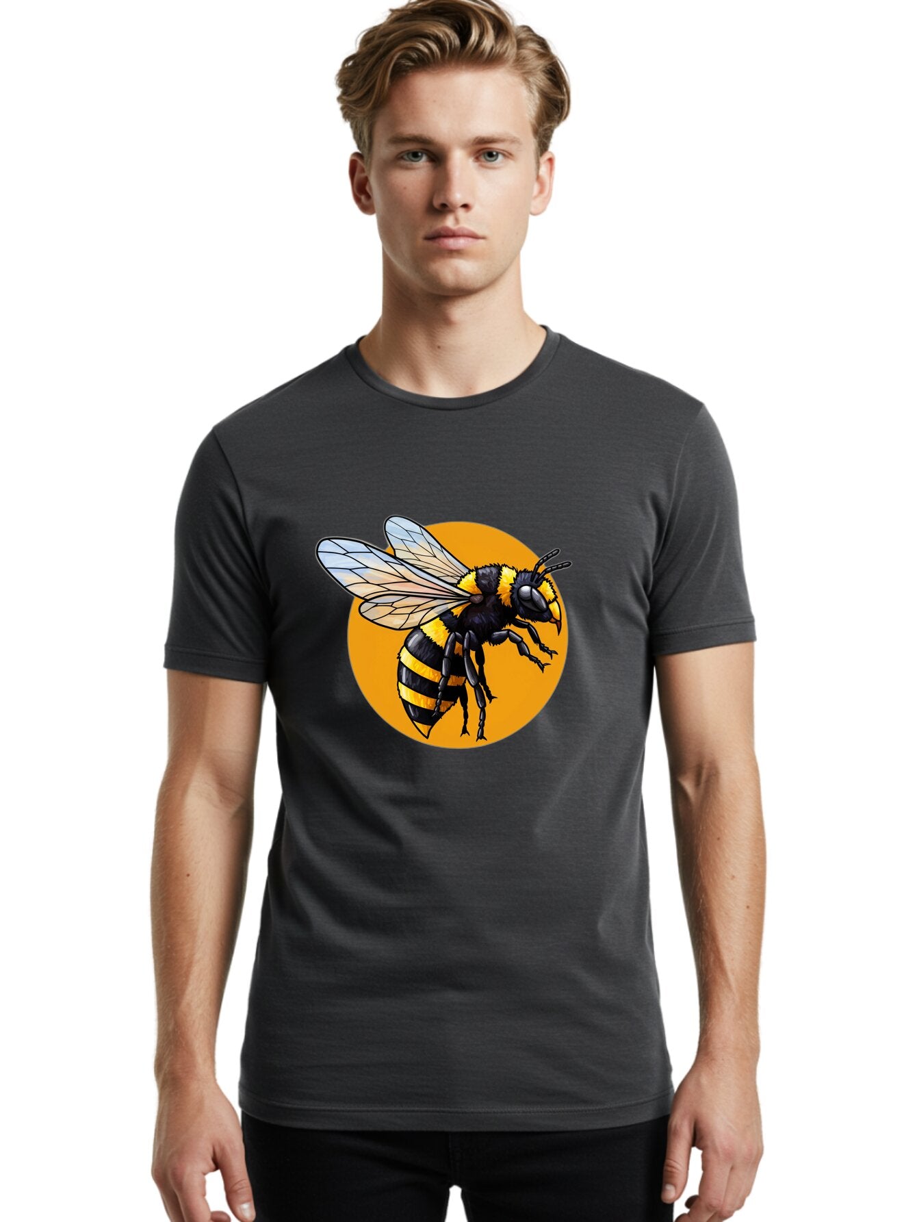 Yellow-And-Black-Bee Men'S Graphic Tee, 100% Cotton, Comfortable Casual Summer Wear, Machine Washable, Vintage Camera, Old Camera, Antique Camera, Black Camera, Classic Photography, Photography Equipment, Nostalgic Device, Film Camera, Ban997 26