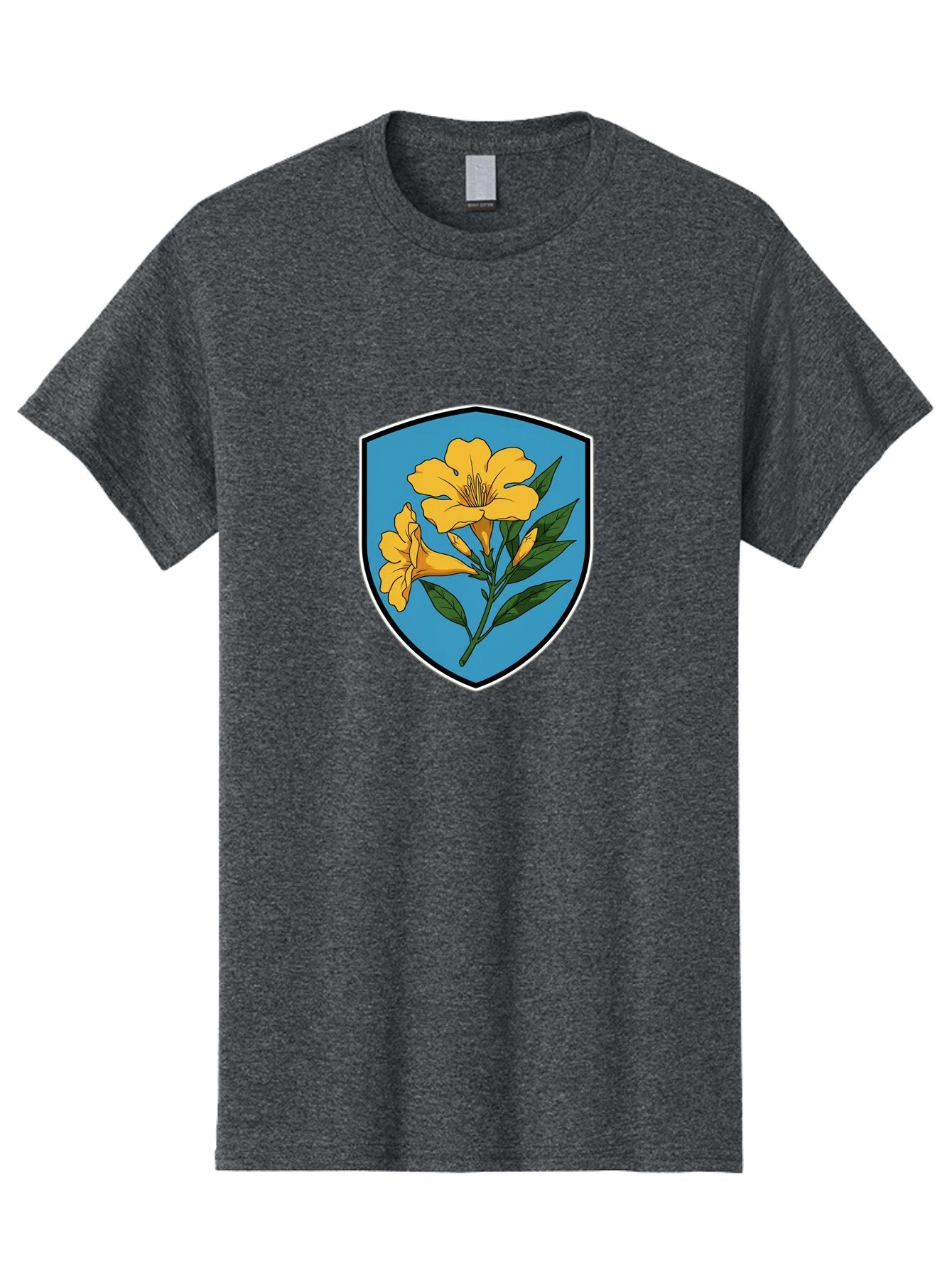 Yellow-Flowers-Shield Men'S Graphic Tee, 100% Cotton, Comfortable Casual Summer Wear, Machine Washable, Vintage Camera, Old Camera, Antique Camera, Black Camera, Classic Photography, Photography Equipment, Nostalgic Device, Film Camera, Ban998 12