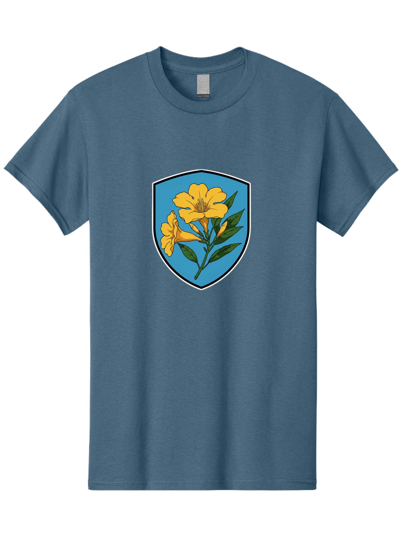 Yellow-Flowers-Shield Men'S Graphic Tee, 100% Cotton, Comfortable Casual Summer Wear, Machine Washable, Vintage Camera, Old Camera, Antique Camera, Black Camera, Classic Photography, Photography Equipment, Nostalgic Device, Film Camera, Ban998 5