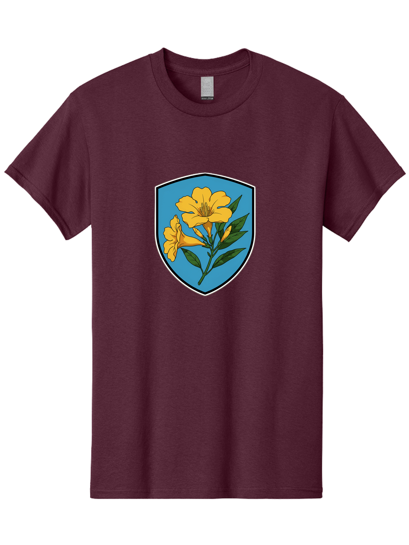 Yellow-Flowers-Shield Men'S Graphic Tee, 100% Cotton, Comfortable Casual Summer Wear, Machine Washable, Vintage Camera, Old Camera, Antique Camera, Black Camera, Classic Photography, Photography Equipment, Nostalgic Device, Film Camera, Ban998 12