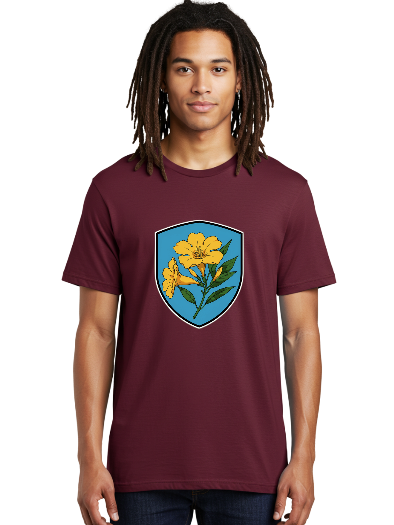 Yellow-Flowers-Shield Men'S Graphic Tee, 100% Cotton, Comfortable Casual Summer Wear, Machine Washable, Vintage Camera, Old Camera, Antique Camera, Black Camera, Classic Photography, Photography Equipment, Nostalgic Device, Film Camera, Ban998 27
