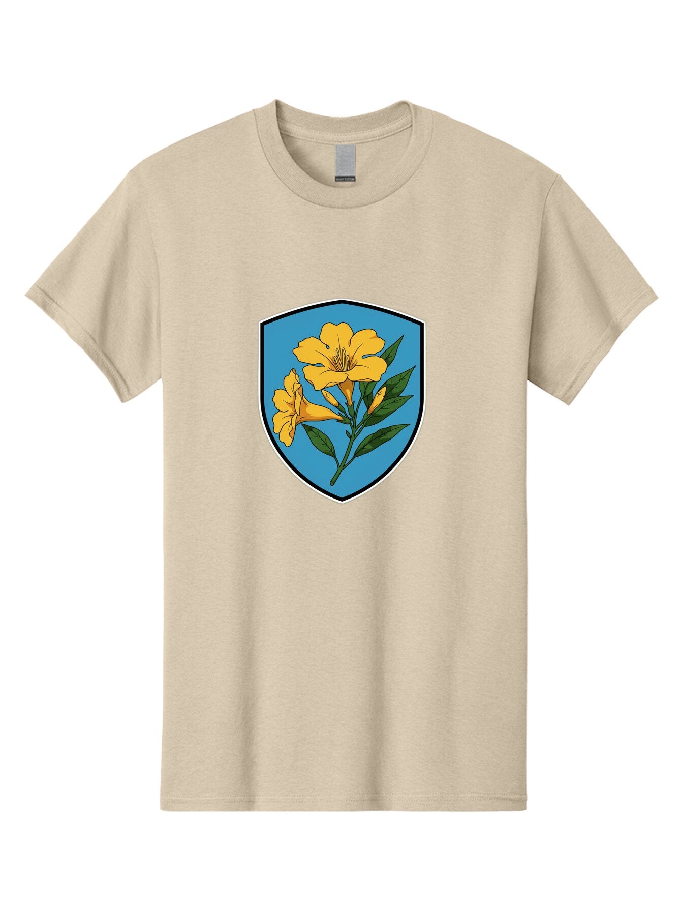 Yellow-Flowers-Shield Men'S Graphic Tee, 100% Cotton, Comfortable Casual Summer Wear, Machine Washable, Vintage Camera, Old Camera, Antique Camera, Black Camera, Classic Photography, Photography Equipment, Nostalgic Device, Film Camera, Ban998 7