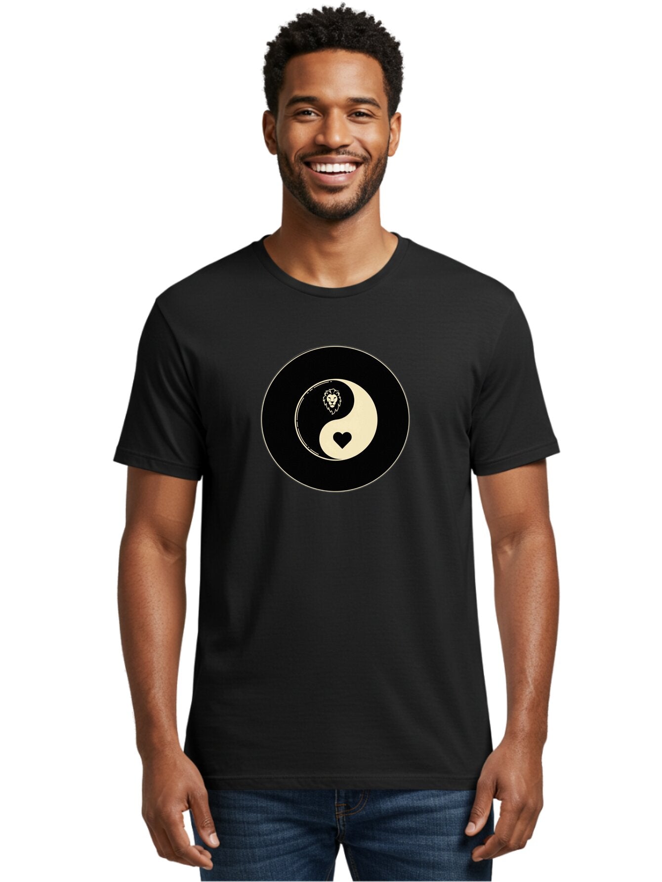 Yin-Yang-Heart-Lion Men'S Graphic Tee, 100% Cotton, Comfortable Casual Summer Wear, Machine Washable, Vintage Camera, Old Camera, Antique Camera, Black Camera, Classic Photography, Photography Equipment, Nostalgic Device, Film Camera, Bao001 21
