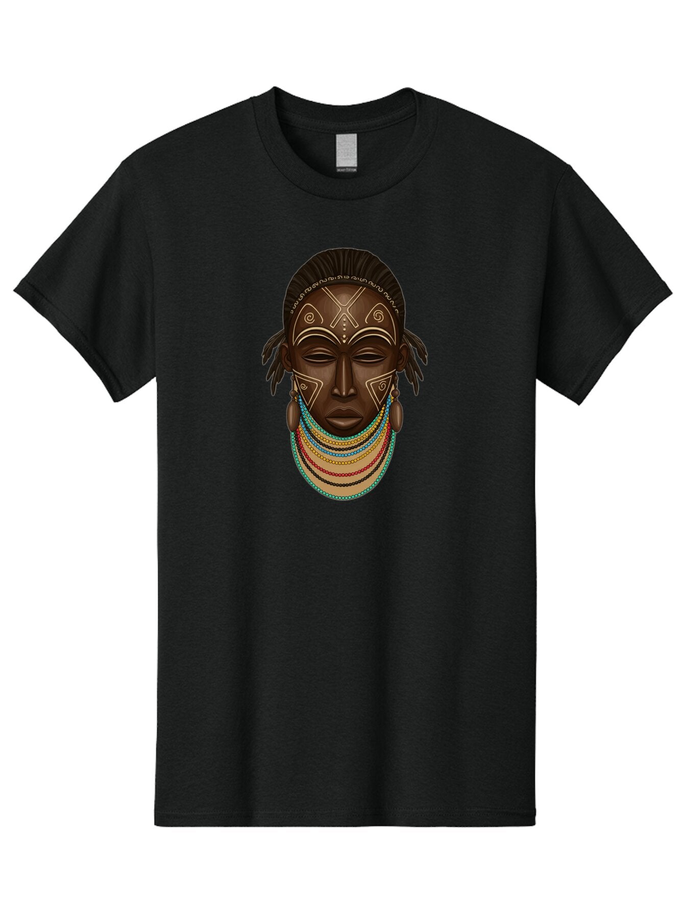 African-Woman-Portrait-1 Men'S Graphic Tee, 100% Cotton, Comfortable Casual Summer Wear, Machine Washable, Vintage Camera, Old Camera, Antique Camera, Black Camera, Classic Photography, Photography Equipment, Nostalgic Device, Film Camera, Bao034