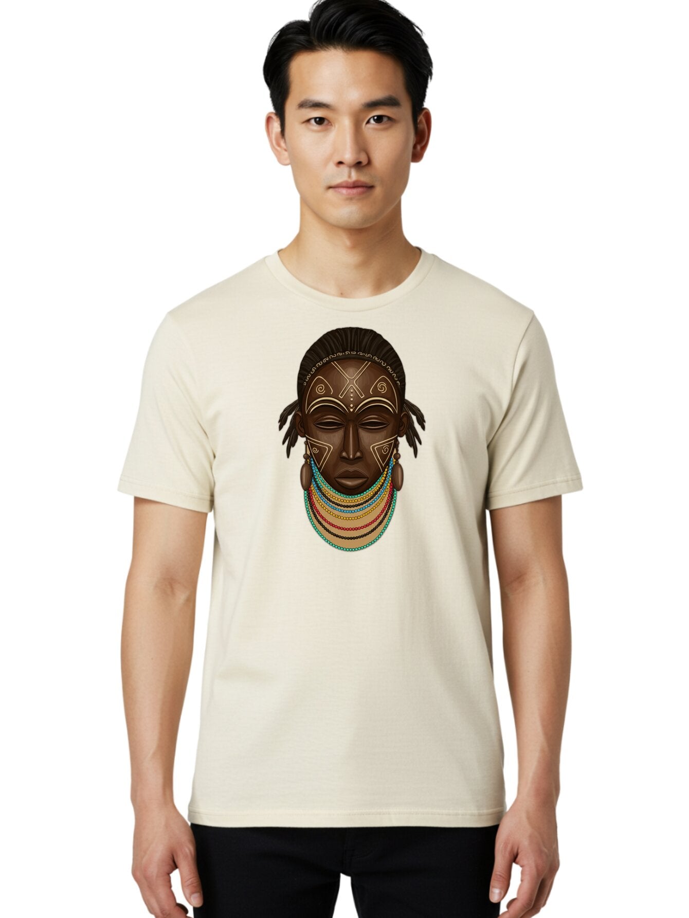 African-Woman-Portrait-1 Men'S Graphic Tee, 100% Cotton, Comfortable Casual Summer Wear, Machine Washable, Vintage Camera, Old Camera, Antique Camera, Black Camera, Classic Photography, Photography Equipment, Nostalgic Device, Film Camera, Bao034 27