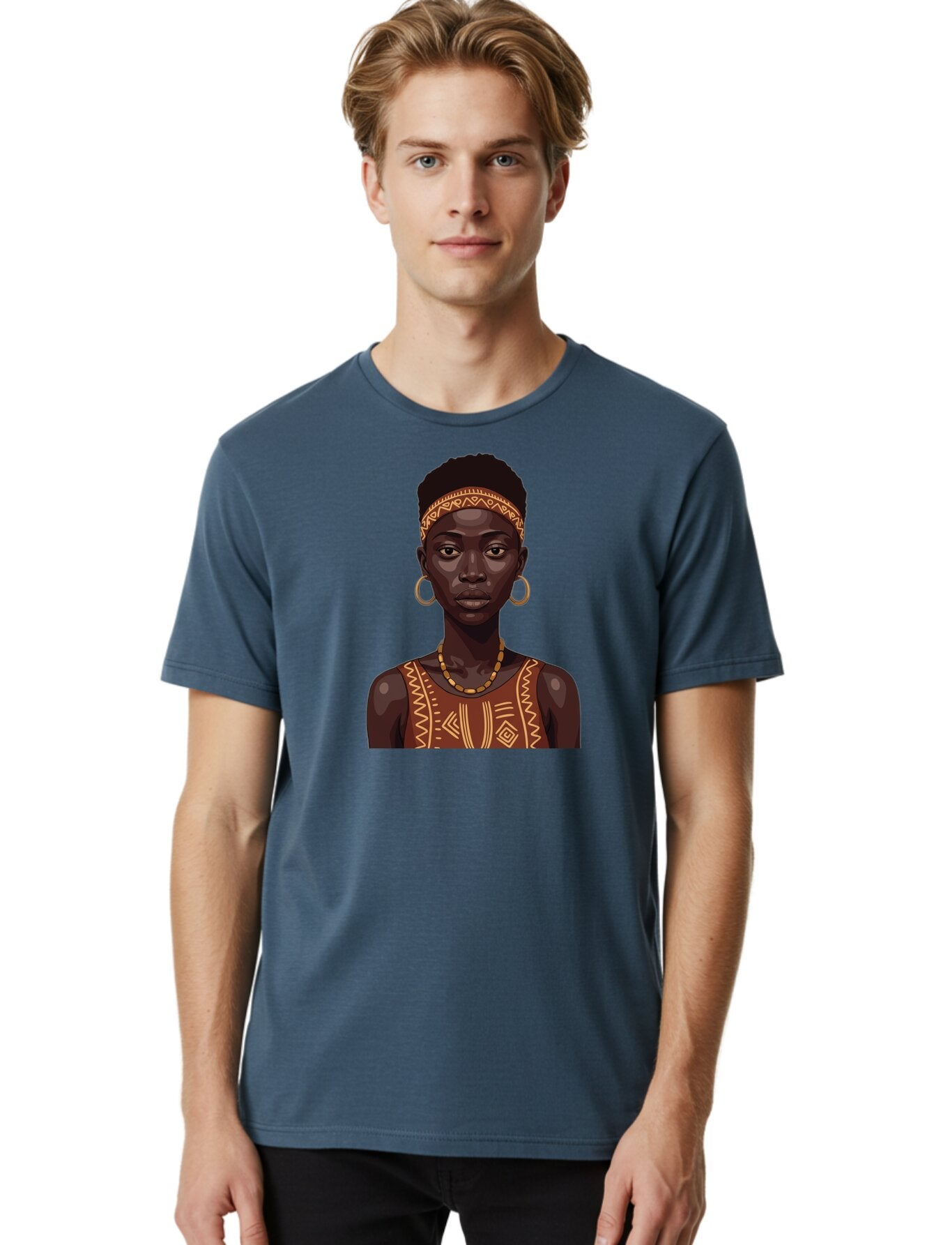 African-Woman-Portrait Men'S Graphic Tee, 100% Cotton, Comfortable Casual Summer Wear, Machine Washable, Vintage Camera, Old Camera, Antique Camera, Black Camera, Classic Photography, Photography Equipment, Nostalgic Device, Film Camera, Bao035 18