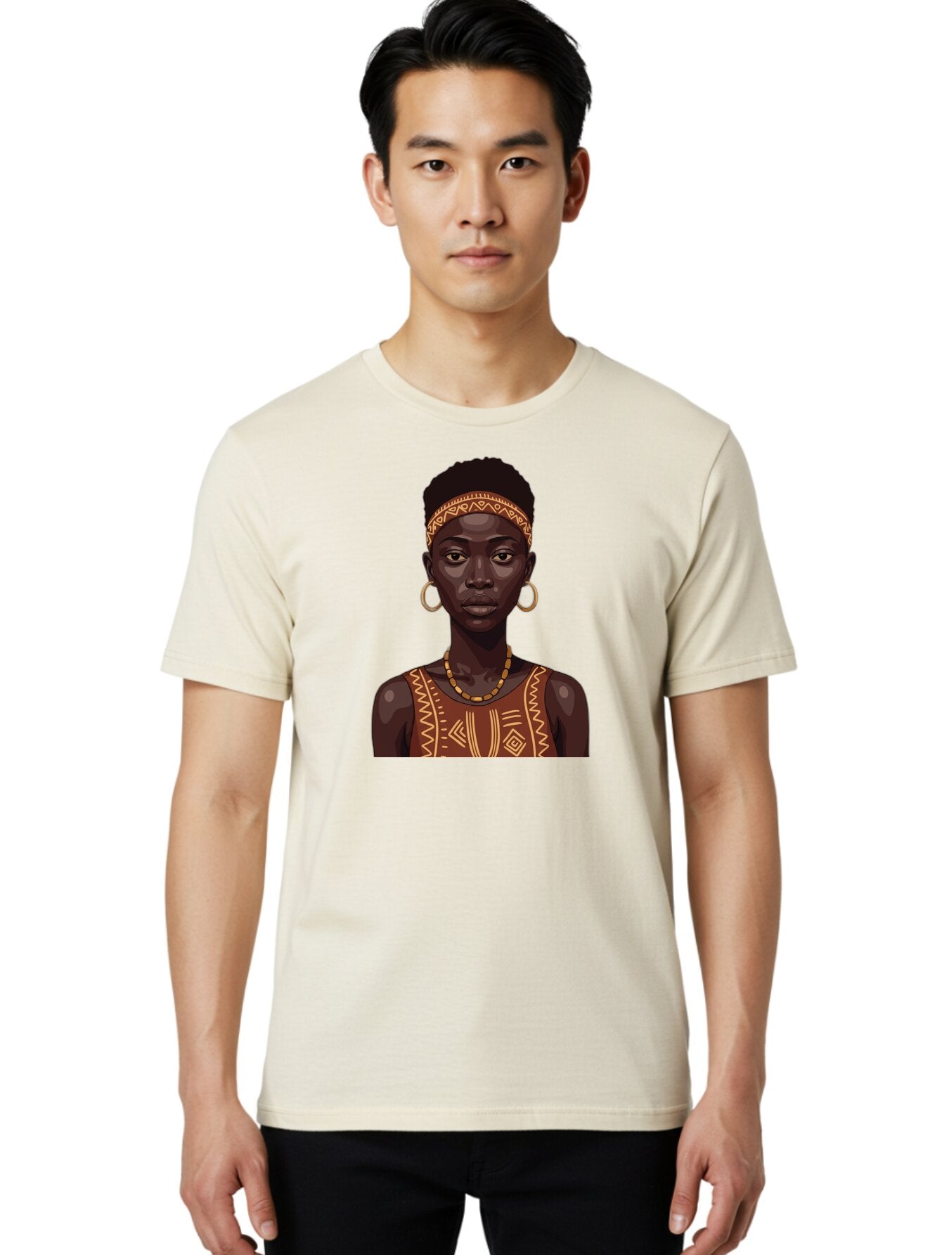 African-Woman-Portrait Men'S Graphic Tee, 100% Cotton, Comfortable Casual Summer Wear, Machine Washable, Vintage Camera, Old Camera, Antique Camera, Black Camera, Classic Photography, Photography Equipment, Nostalgic Device, Film Camera, Bao035 30