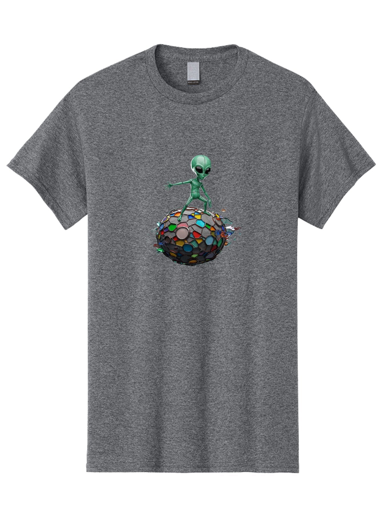 Alien-On-Mosaic-Globe Men'S Graphic Tee, 100% Cotton, Comfortable Casual Summer Wear, Machine Washable, Vintage Camera, Old Camera, Antique Camera, Black Camera, Classic Photography, Photography Equipment, Nostalgic Device, Film Camera, Bao041 11