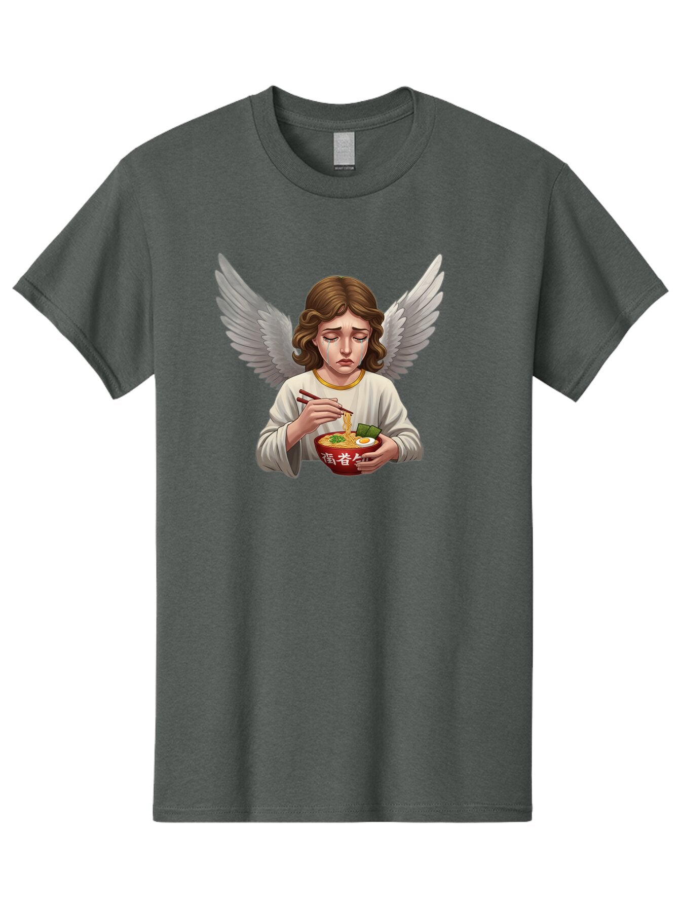 Angel-Eating-Ramen-2 Men'S Graphic Tee, 100% Cotton, Comfortable Casual Summer Wear, Machine Washable, Vintage Camera, Old Camera, Antique Camera, Black Camera, Classic Photography, Photography Equipment, Nostalgic Device, Film Camera, Bao053