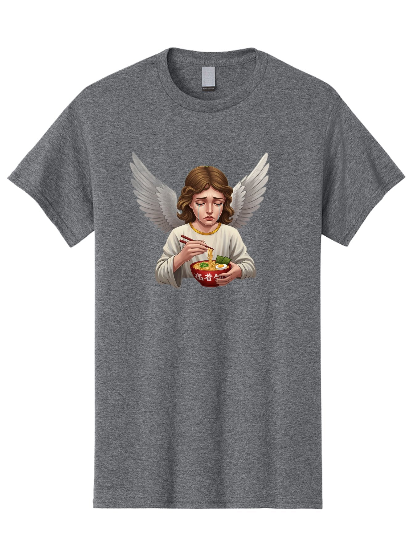 Angel-Eating-Ramen-2 Men'S Graphic Tee, 100% Cotton, Comfortable Casual Summer Wear, Machine Washable, Vintage Camera, Old Camera, Antique Camera, Black Camera, Classic Photography, Photography Equipment, Nostalgic Device, Film Camera, Bao053 7