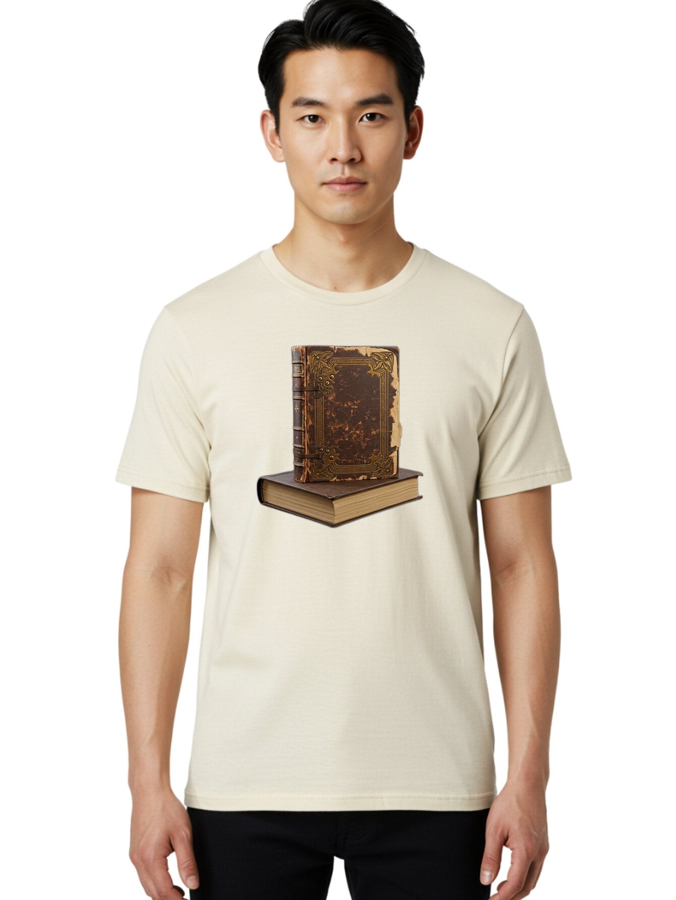 Antique-Leather-Books Men'S Graphic Tee, 100% Cotton, Comfortable Casual Summer Wear, Machine Washable, Vintage Camera, Old Camera, Antique Camera, Black Camera, Classic Photography, Photography Equipment, Nostalgic Device, Film Camera, Bao069 30