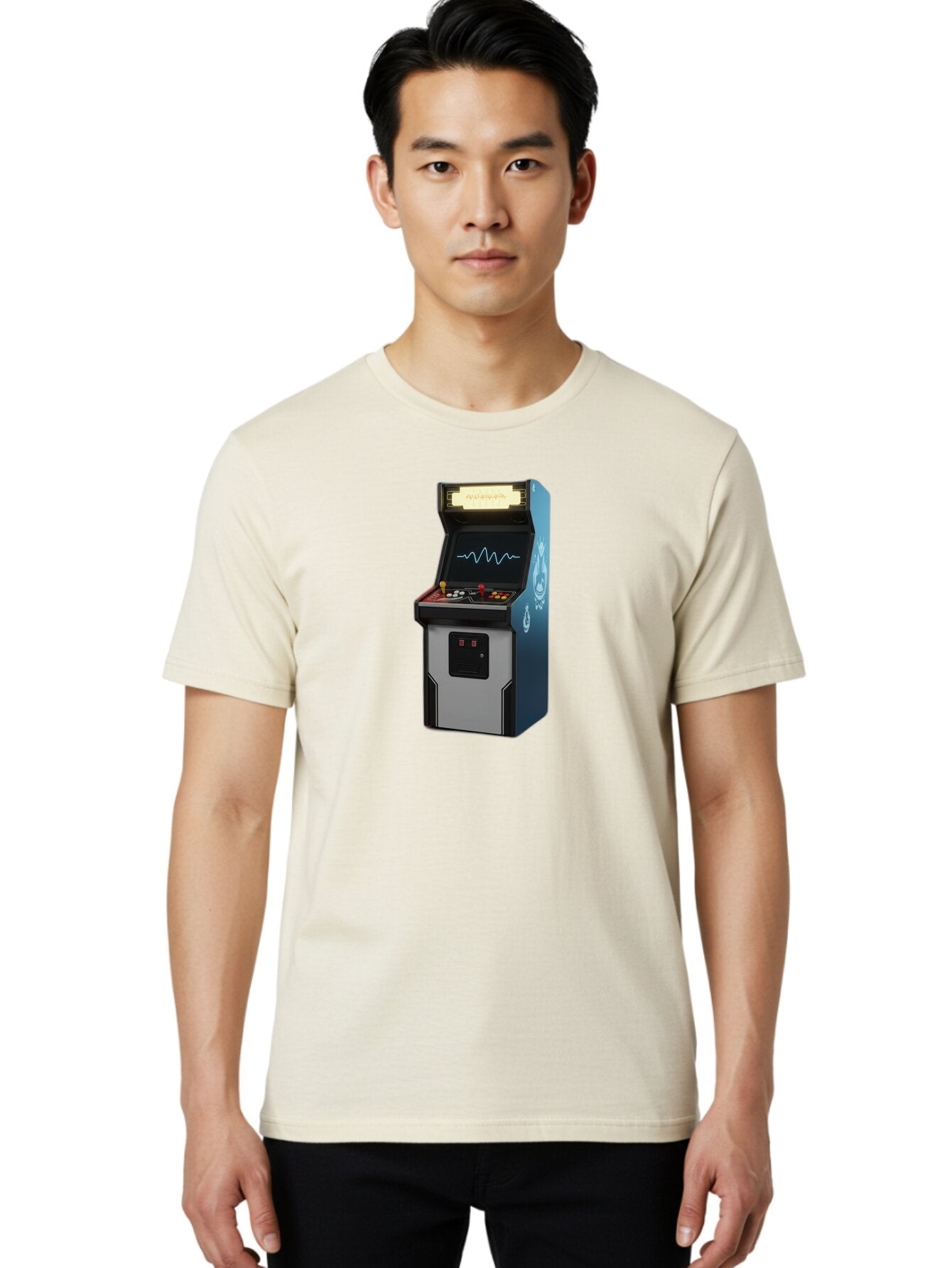 Arcade-Machine Men'S Graphic Tee, 100% Cotton, Comfortable Casual Summer Wear, Machine Washable, Vintage Camera, Old Camera, Antique Camera, Black Camera, Classic Photography, Photography Equipment, Nostalgic Device, Film Camera, Camera Art Bao078 23