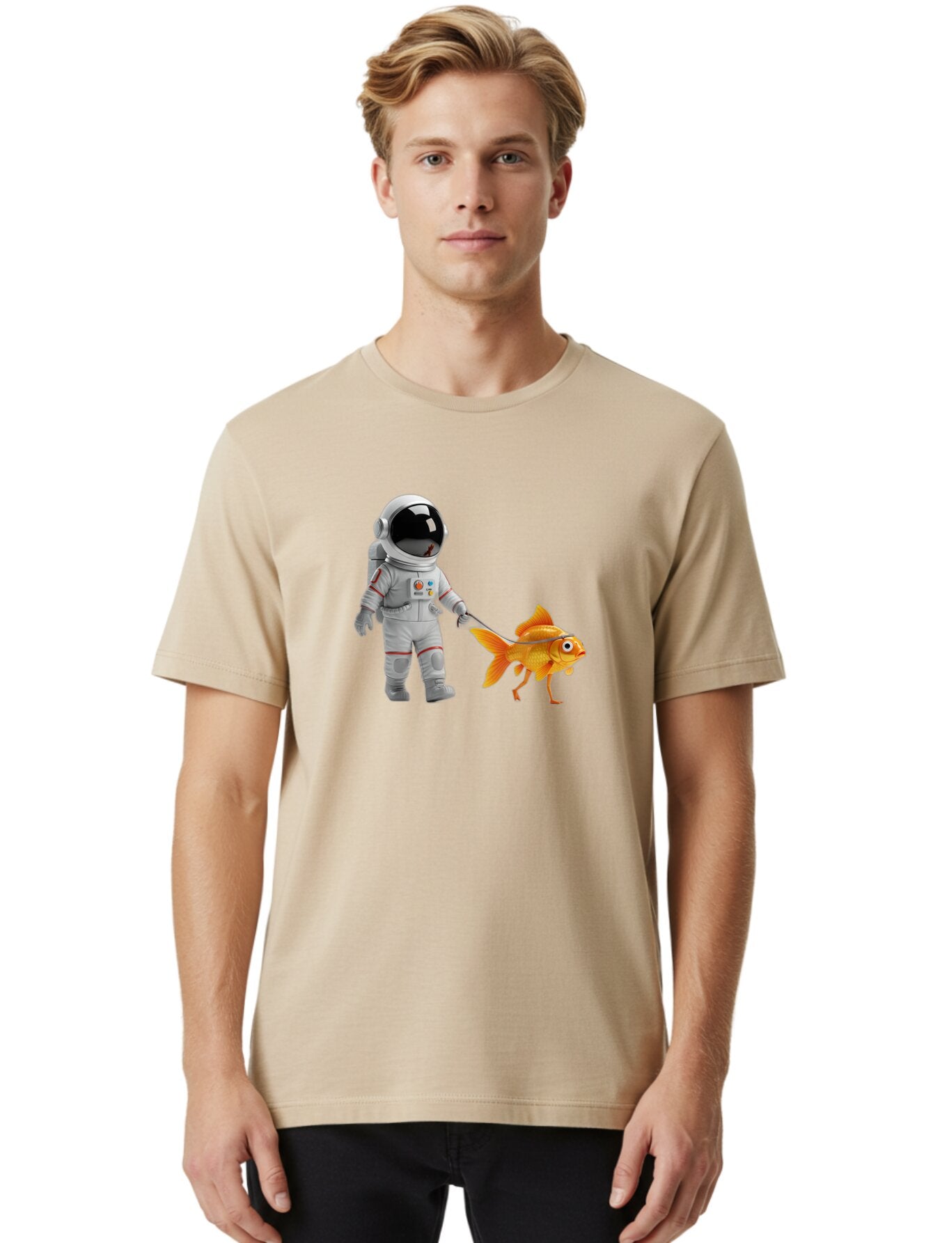 Astronaut-Walking-Goldfish-2 Men'S Graphic Tee, 100% Cotton, Comfortable Casual Summer Wear, Machine Washable, Vintage Camera, Old Camera, Antique Camera, Black Camera, Classic Photography, Photography Equipment, Nostalgic Device, Film Camera, Bao089 25