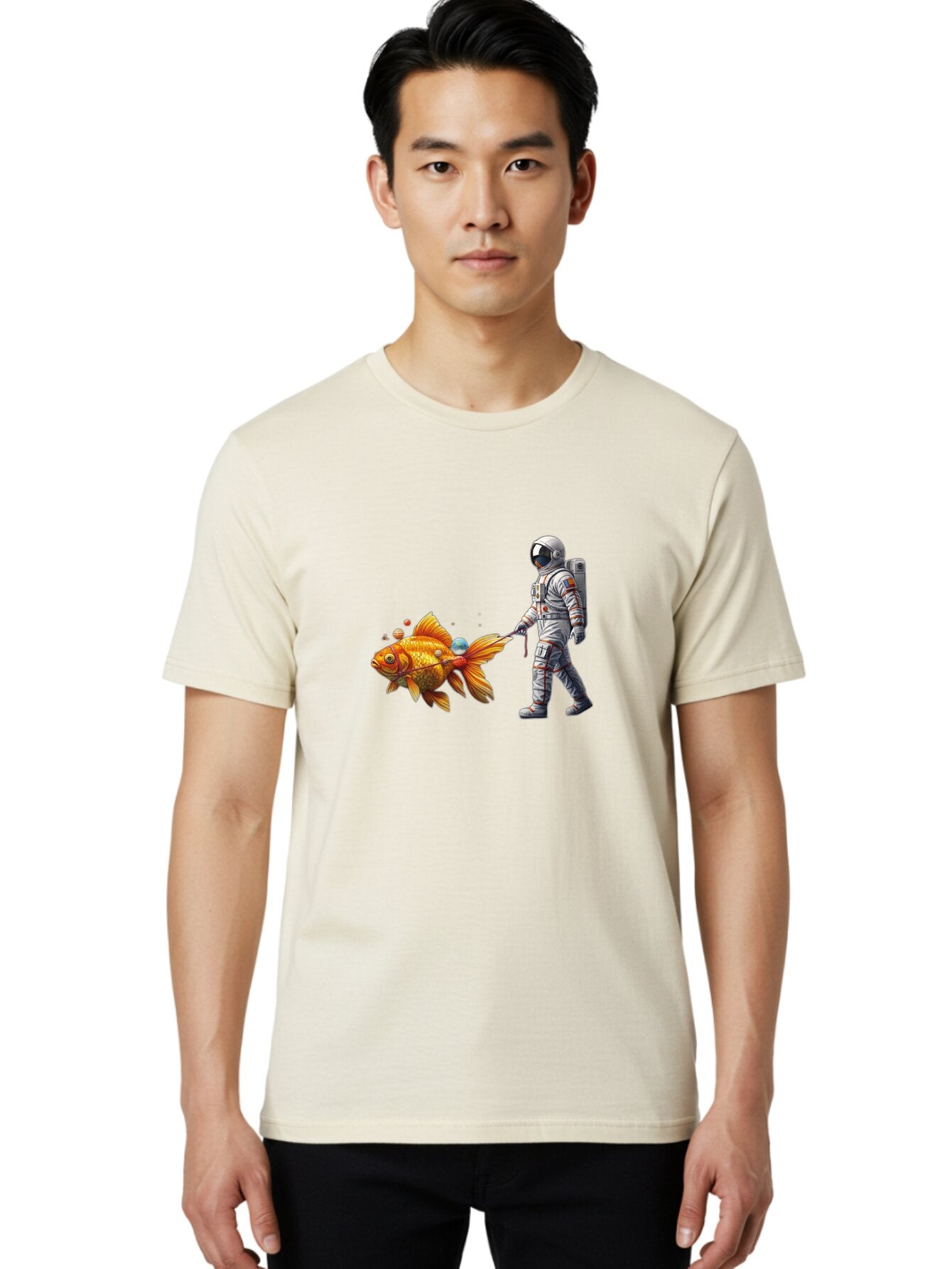 Astronaut-Walking-Goldfish-6 Men'S Graphic Tee, 100% Cotton, Comfortable Casual Summer Wear, Machine Washable, Vintage Camera, Old Camera, Antique Camera, Black Camera, Classic Photography, Photography Equipment, Nostalgic Device, Film Camera, Bao093 27