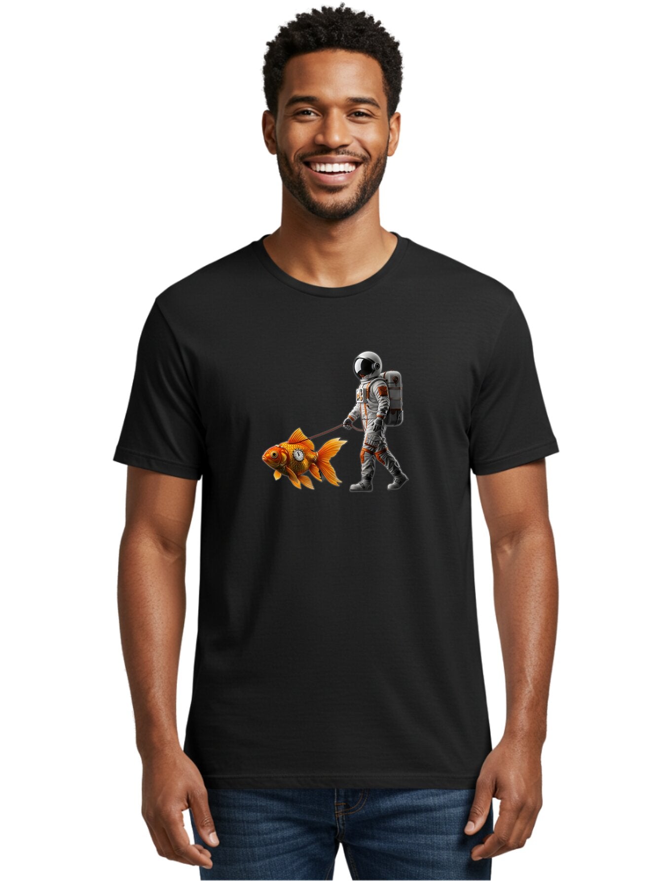 Astronaut-Walking-Goldfish-7 Men'S Graphic Tee, 100% Cotton, Comfortable Casual Summer Wear, Machine Washable, Vintage Camera, Old Camera, Antique Camera, Black Camera, Classic Photography, Photography Equipment, Nostalgic Device, Film Camera, Bao094 20