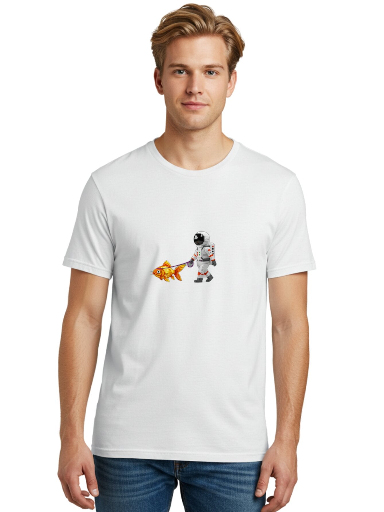 Astronaut-Walking-Goldfish-8 Men'S Graphic Tee, 100% Cotton, Comfortable Casual Summer Wear, Machine Washable, Vintage Camera, Old Camera, Antique Camera, Black Camera, Classic Photography, Photography Equipment, Nostalgic Device, Film Camera, Bao095 18