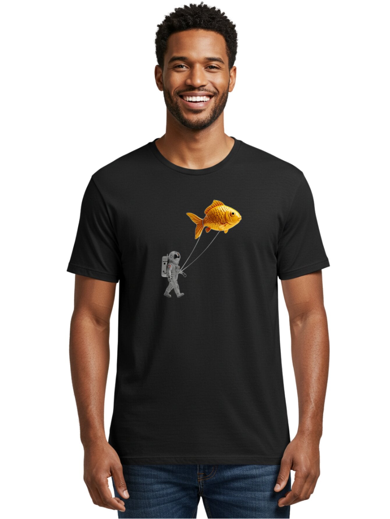 Astronaut-With-Goldfish-Balloon Men'S Graphic Tee, 100% Cotton, Comfortable Casual Summer Wear, Machine Washable, Vintage Camera, Old Camera, Antique Camera, Black Camera, Classic Photography, Photography Equipment, Nostalgic Device, Bao098 17