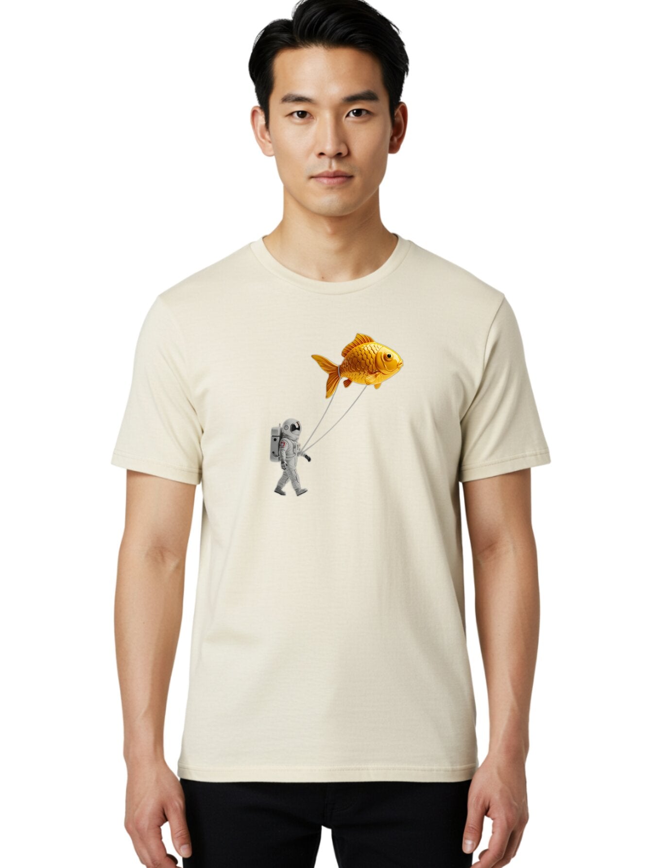 Astronaut-With-Goldfish-Balloon Men'S Graphic Tee, 100% Cotton, Comfortable Casual Summer Wear, Machine Washable, Vintage Camera, Old Camera, Antique Camera, Black Camera, Classic Photography, Photography Equipment, Nostalgic Device, Bao098 26