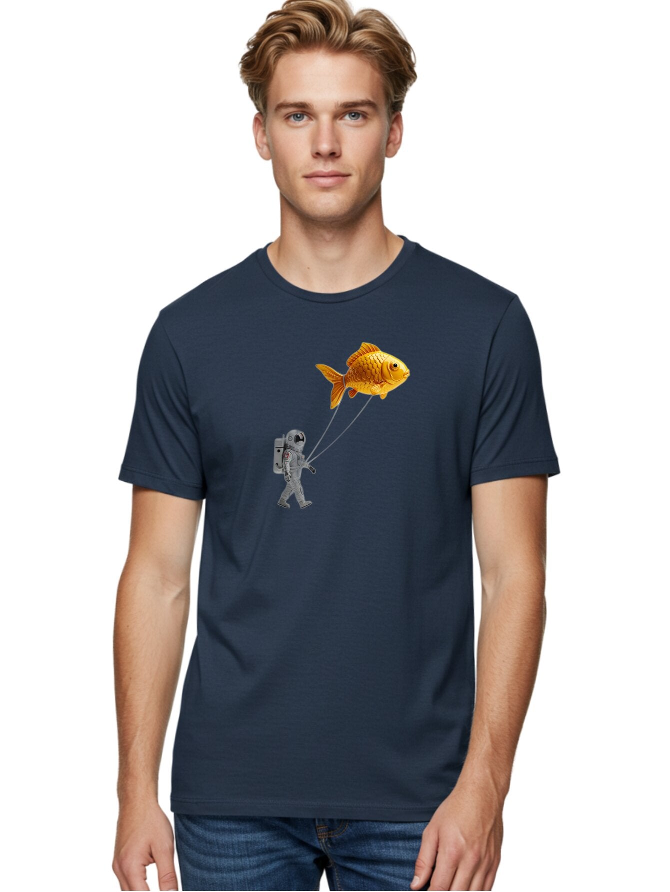 Astronaut-With-Goldfish-Balloon Men'S Graphic Tee, 100% Cotton, Comfortable Casual Summer Wear, Machine Washable, Vintage Camera, Old Camera, Antique Camera, Black Camera, Classic Photography, Photography Equipment, Nostalgic Device, Bao098 24