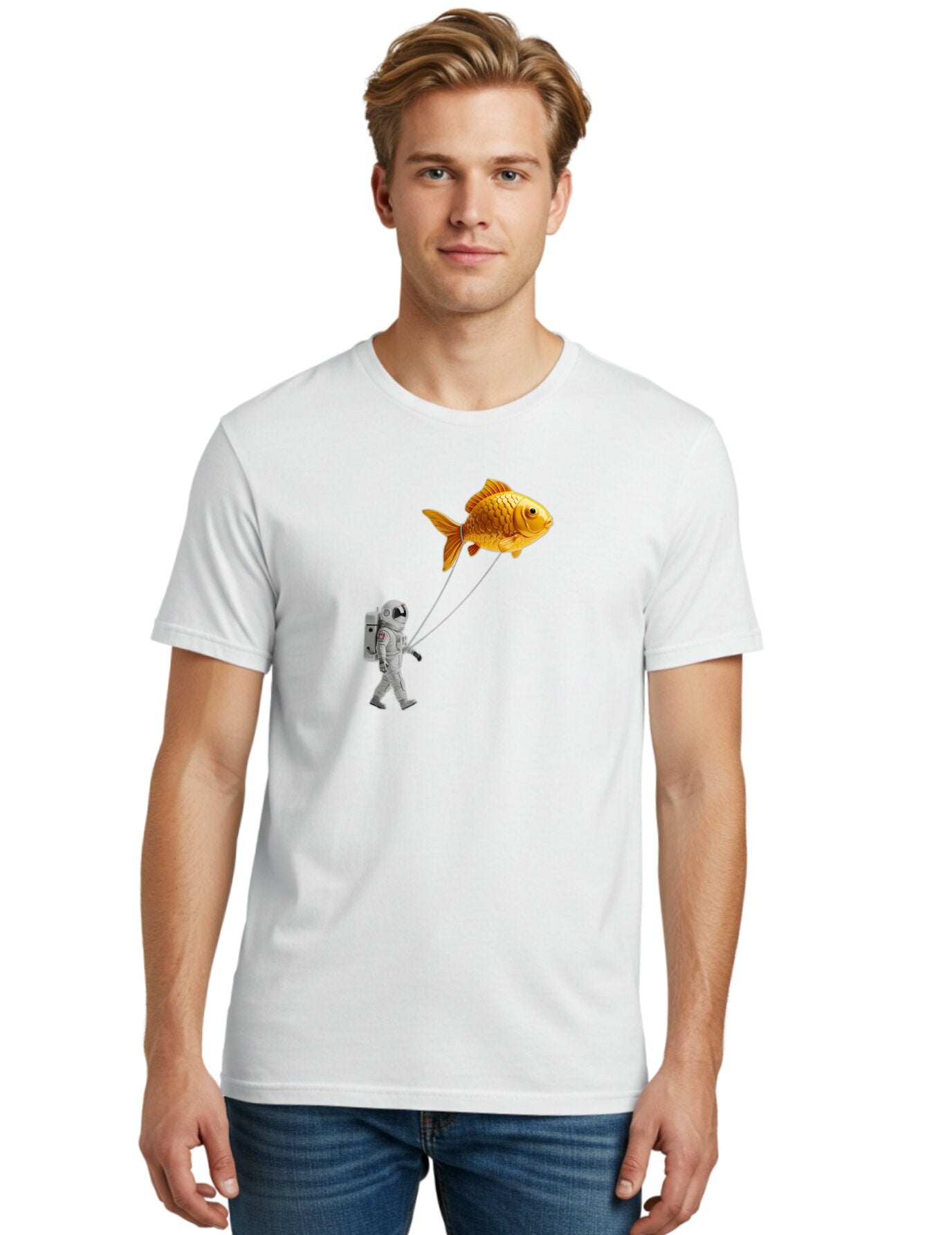Astronaut-With-Goldfish-Balloon Men'S Graphic Tee, 100% Cotton, Comfortable Casual Summer Wear, Machine Washable, Vintage Camera, Old Camera, Antique Camera, Black Camera, Classic Photography, Photography Equipment, Nostalgic Device, Bao098 20