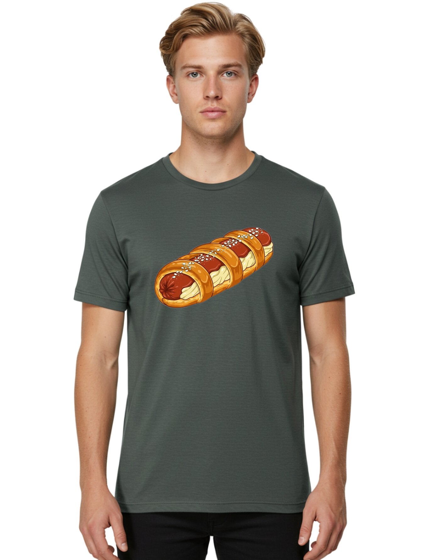 Baked-Sausage-Roll Men'S Graphic Tee, 100% Cotton, Comfortable Casual Summer Wear, Machine Washable, Vintage Camera, Old Camera, Antique Camera, Black Camera, Classic Photography, Photography Equipment, Nostalgic Device, Film Camera, Bao104 24