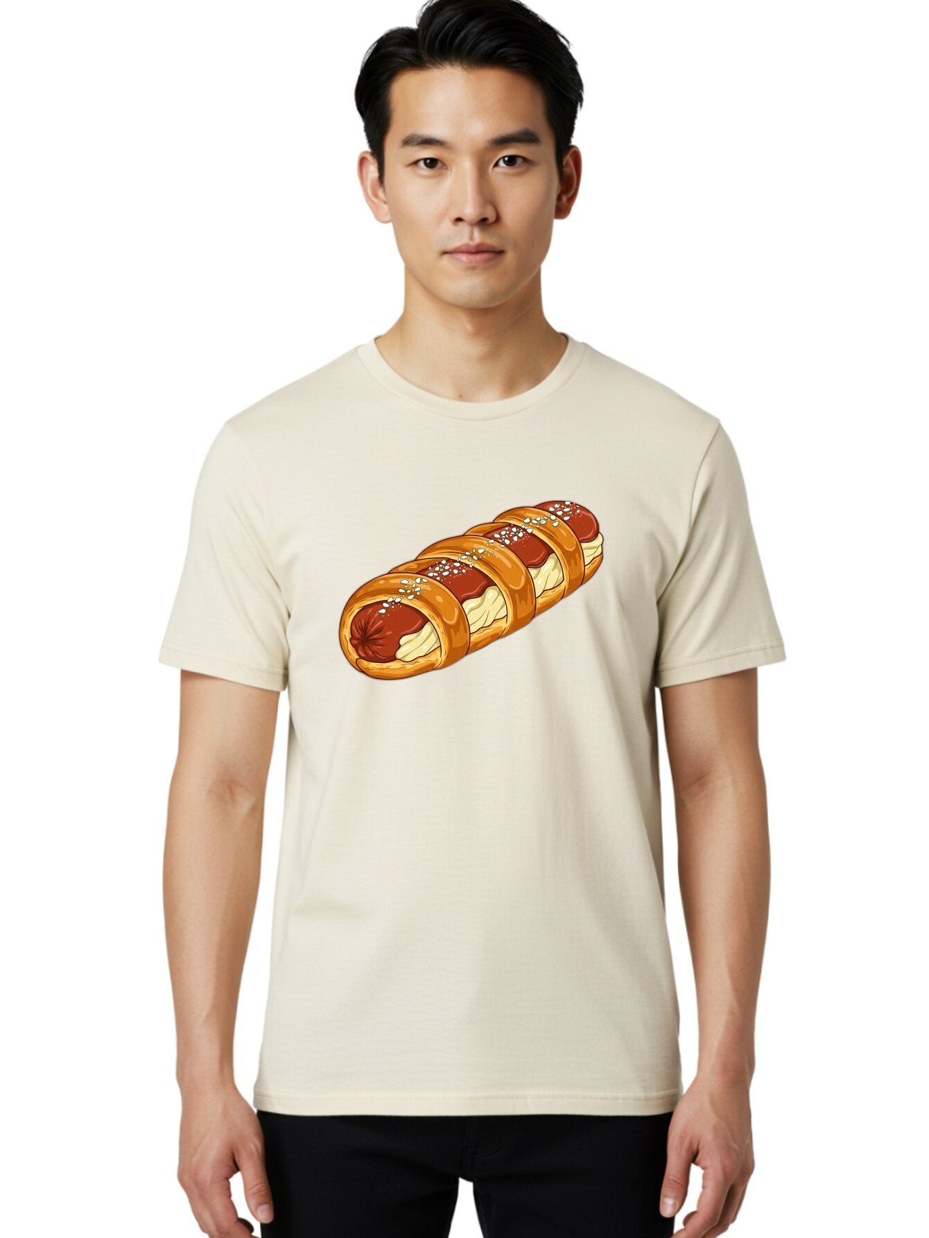 Baked-Sausage-Roll Men'S Graphic Tee, 100% Cotton, Comfortable Casual Summer Wear, Machine Washable, Vintage Camera, Old Camera, Antique Camera, Black Camera, Classic Photography, Photography Equipment, Nostalgic Device, Film Camera, Bao104 23