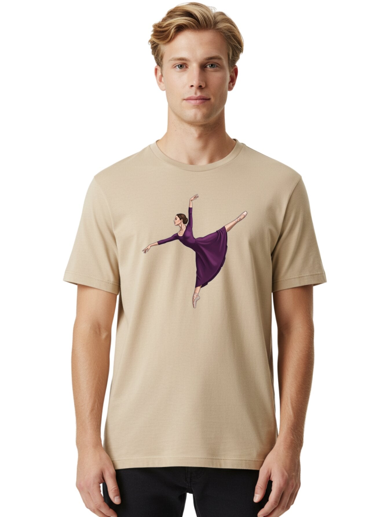 Ballerina-In-Purple Men'S Graphic Tee, 100% Cotton, Comfortable Casual Summer Wear, Machine Washable, Vintage Camera, Old Camera, Antique Camera, Black Camera, Classic Photography, Photography Equipment, Nostalgic Device, Film Camera, Bao107 25