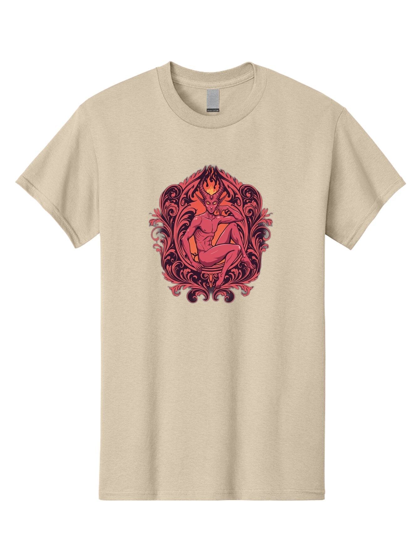 Baphomet-Illustration Men'S Graphic Tee, 100% Cotton, Comfortable Casual Summer Wear, Machine Washable, Vintage Camera, Old Camera, Antique Camera, Black Camera, Classic Photography, Photography Equipment, Nostalgic Device, Film Camera, Bao115 7