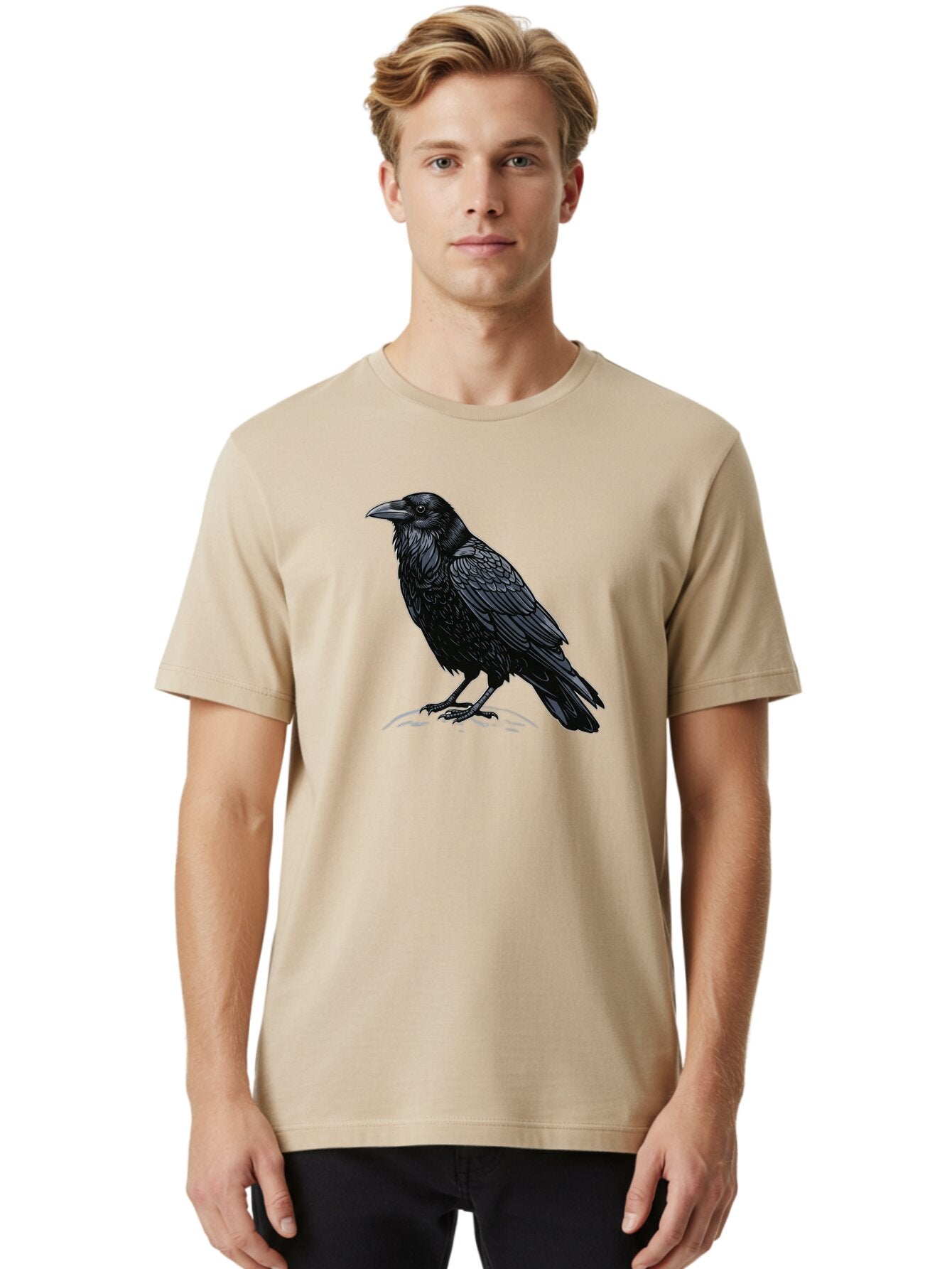 Black-Crow-1 Men'S Graphic Tee, 100% Cotton, Comfortable Casual Summer Wear, Machine Washable, Vintage Camera, Old Camera, Antique Camera, Black Camera, Classic Photography, Photography Equipment, Nostalgic Device, Film Camera, Camera Art Bao125 19