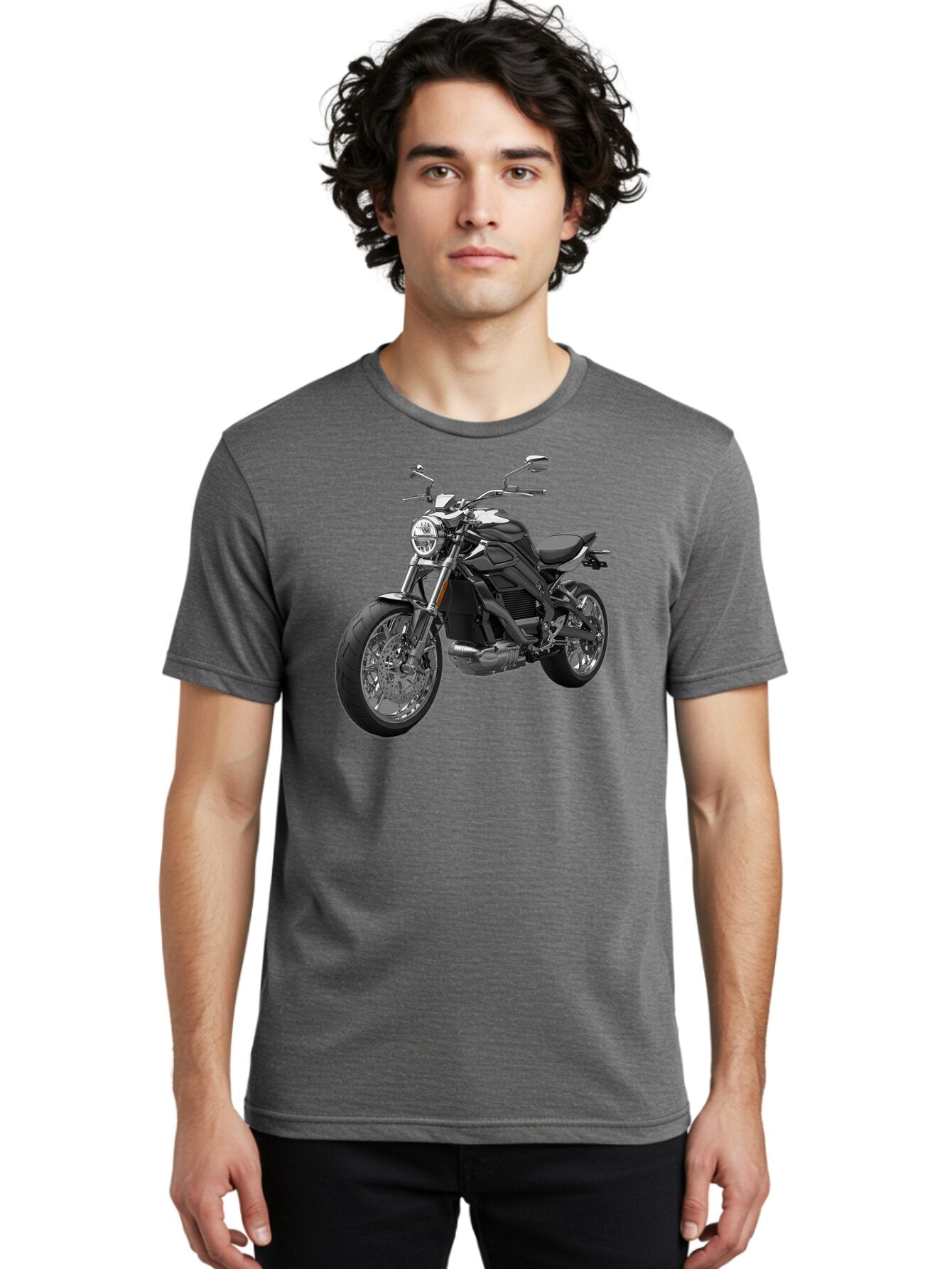 Black-Motorcycle-1 Men'S Graphic Tee, 100% Cotton, Comfortable Casual Summer Wear, Machine Washable, Vintage Camera, Old Camera, Antique Camera, Black Camera, Classic Photography, Photography Equipment, Nostalgic Device, Film Camera, Bao129 25